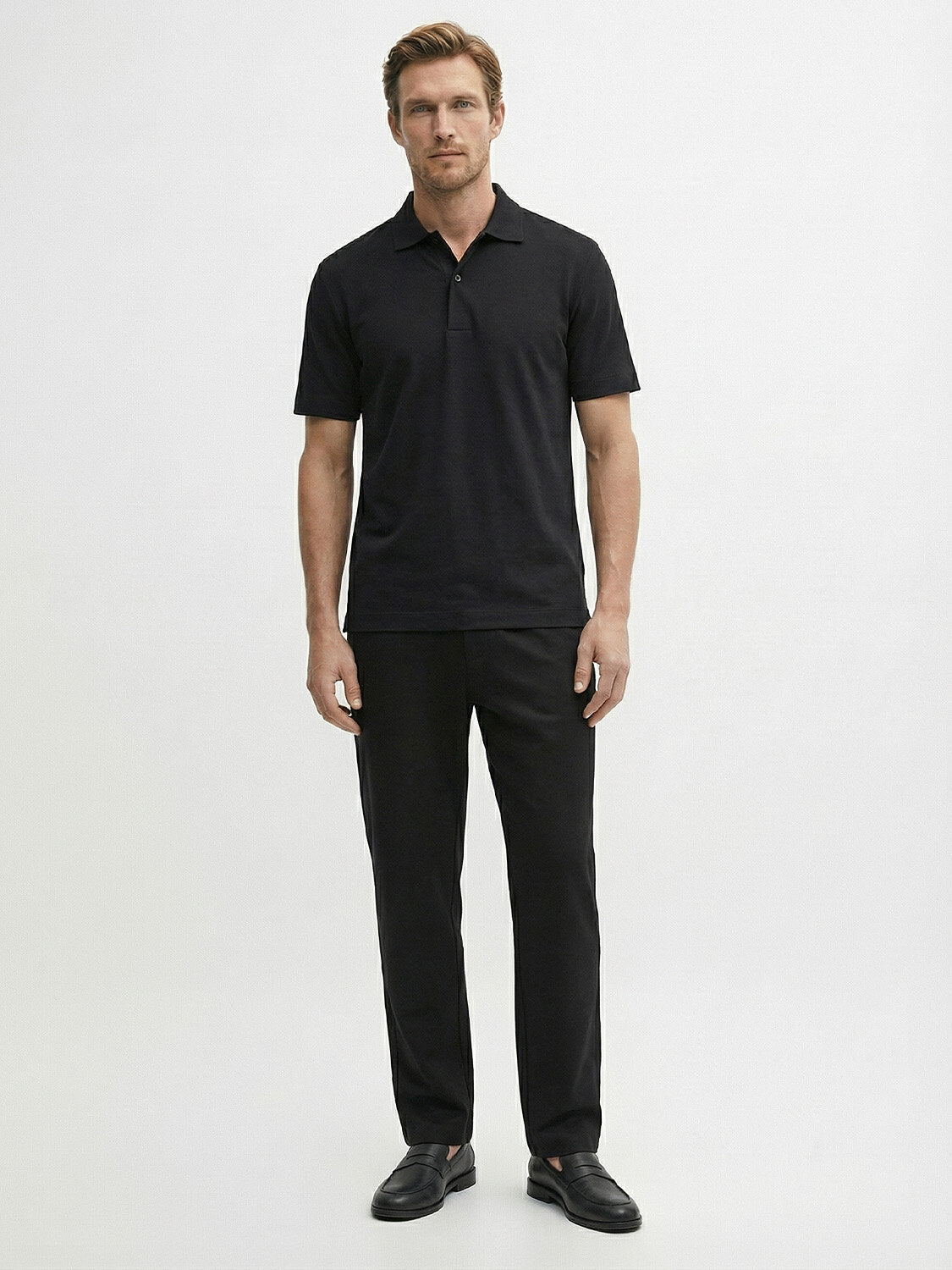 Xint Black Regular Fit Polo