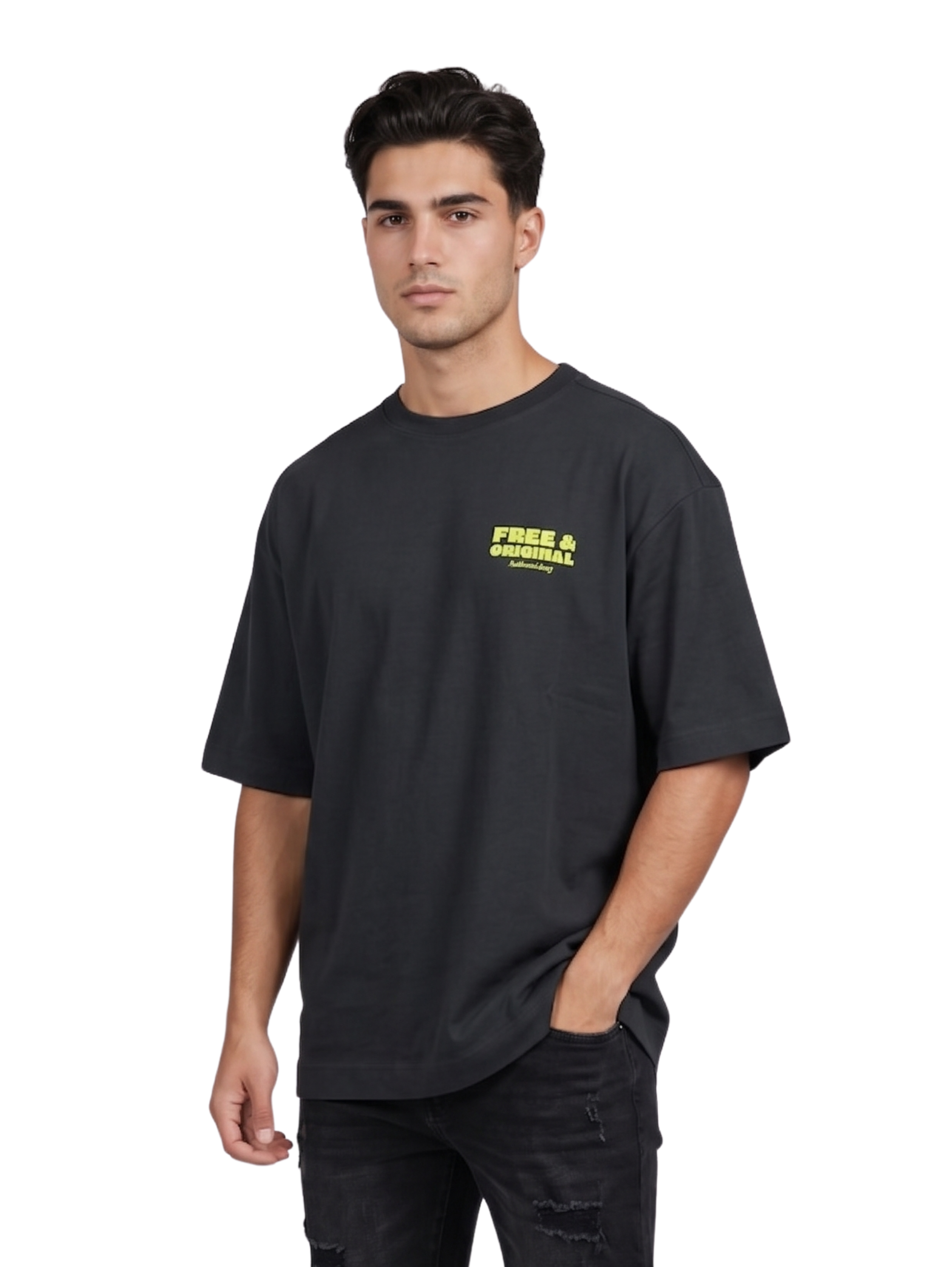 Oversized Black T-Shirt With Back Design