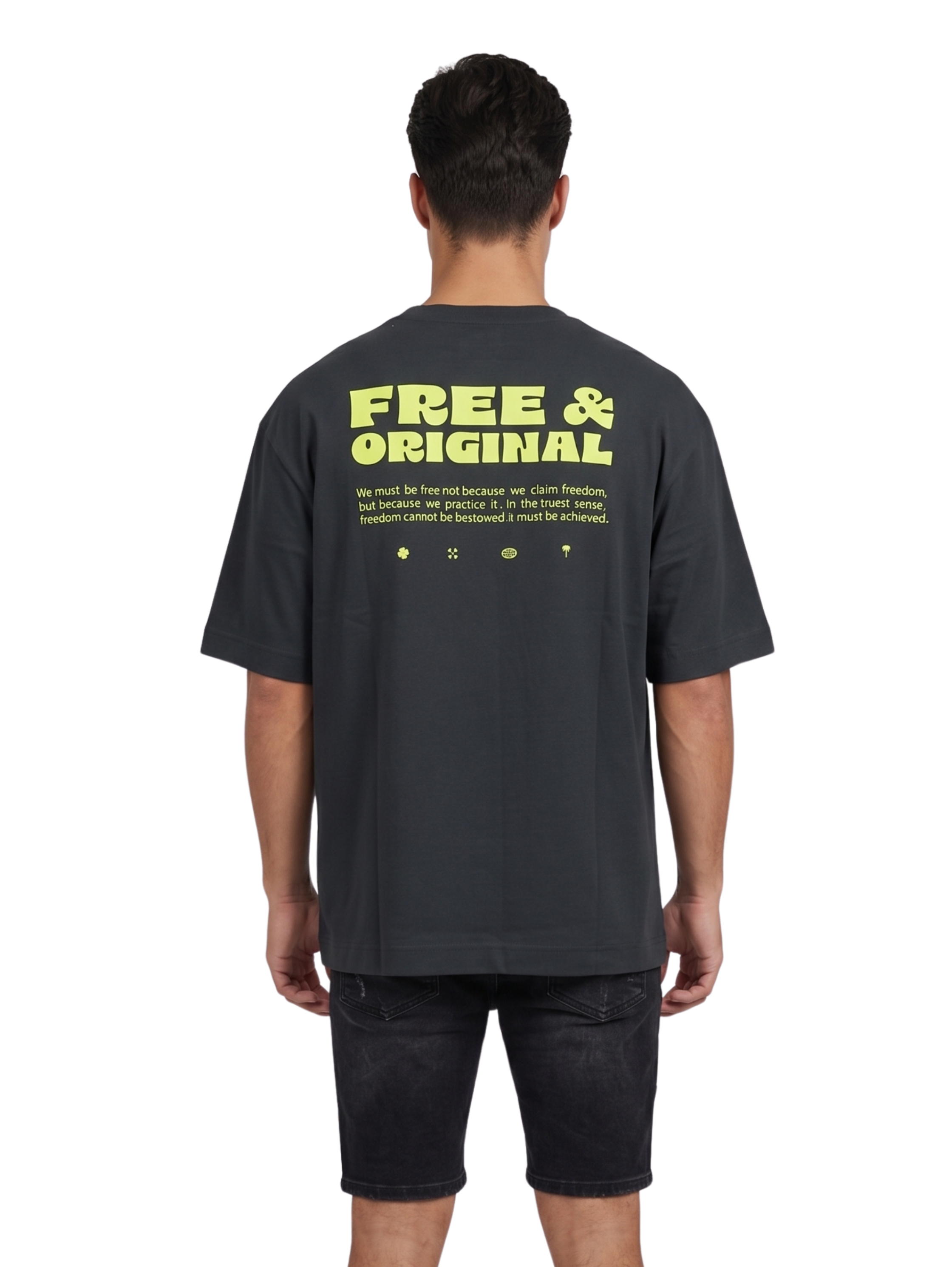 Oversized Black T-Shirt With Back Design