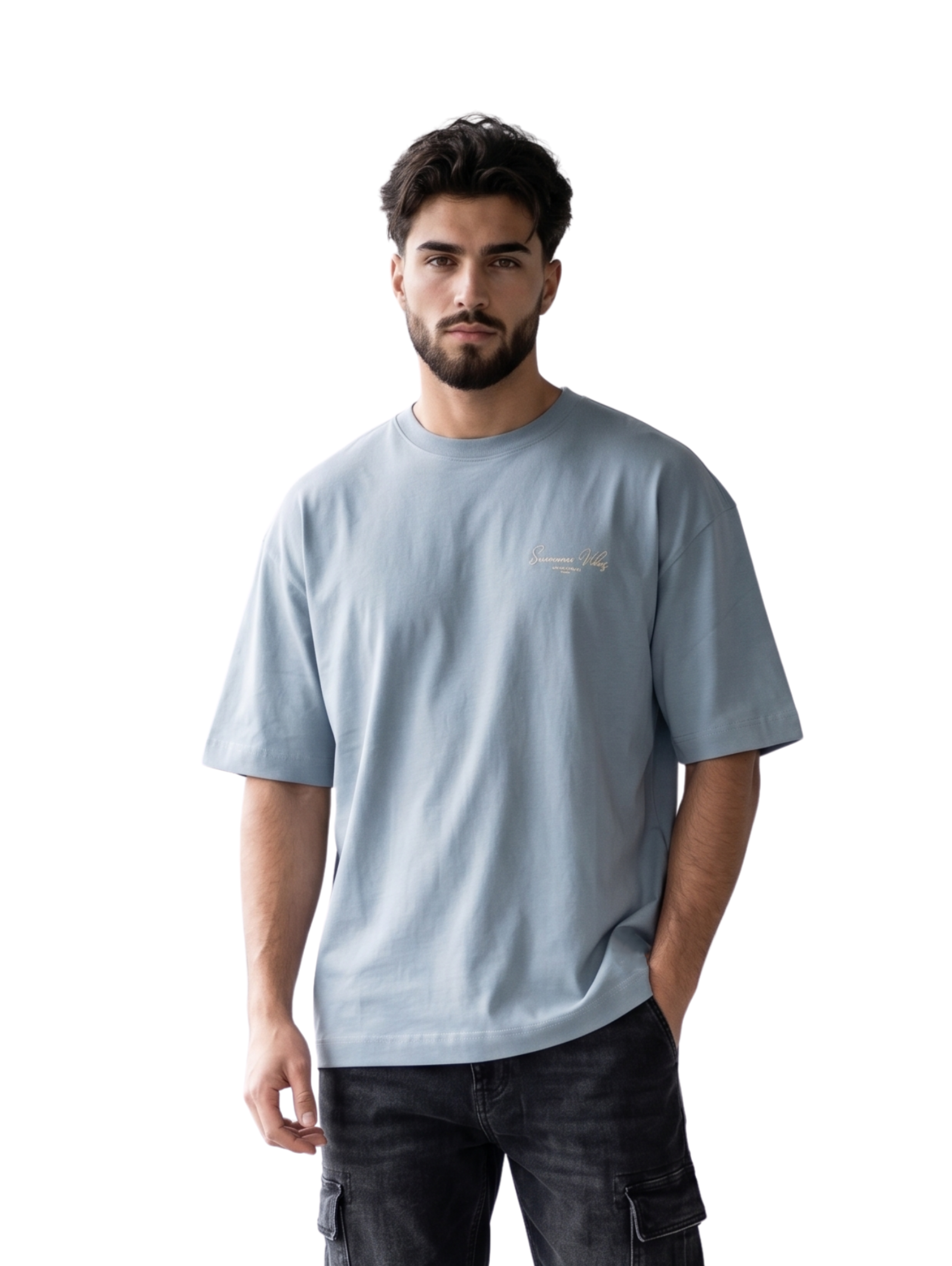 Oversized Denim Short Sleeved T-Shirt&nbsp;