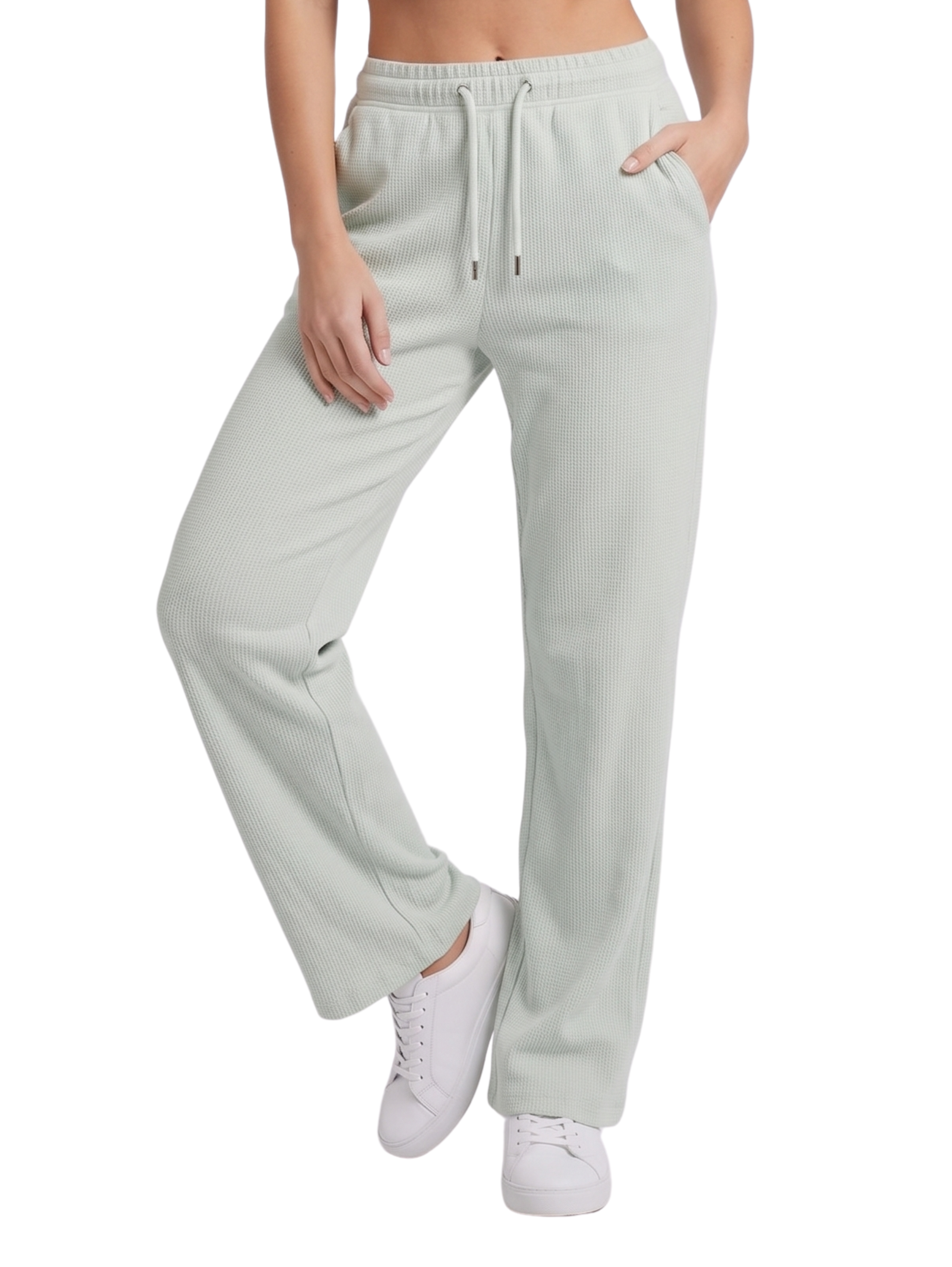 Mint Wide Leg High Waisted Jogger