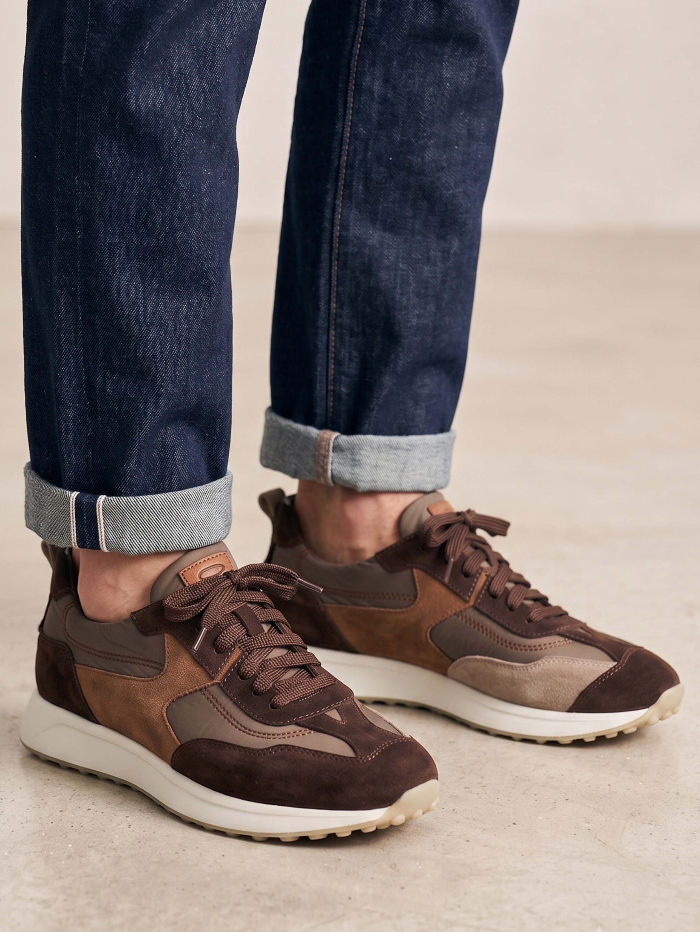 Chamois Earth Tone Colorblock Shoes