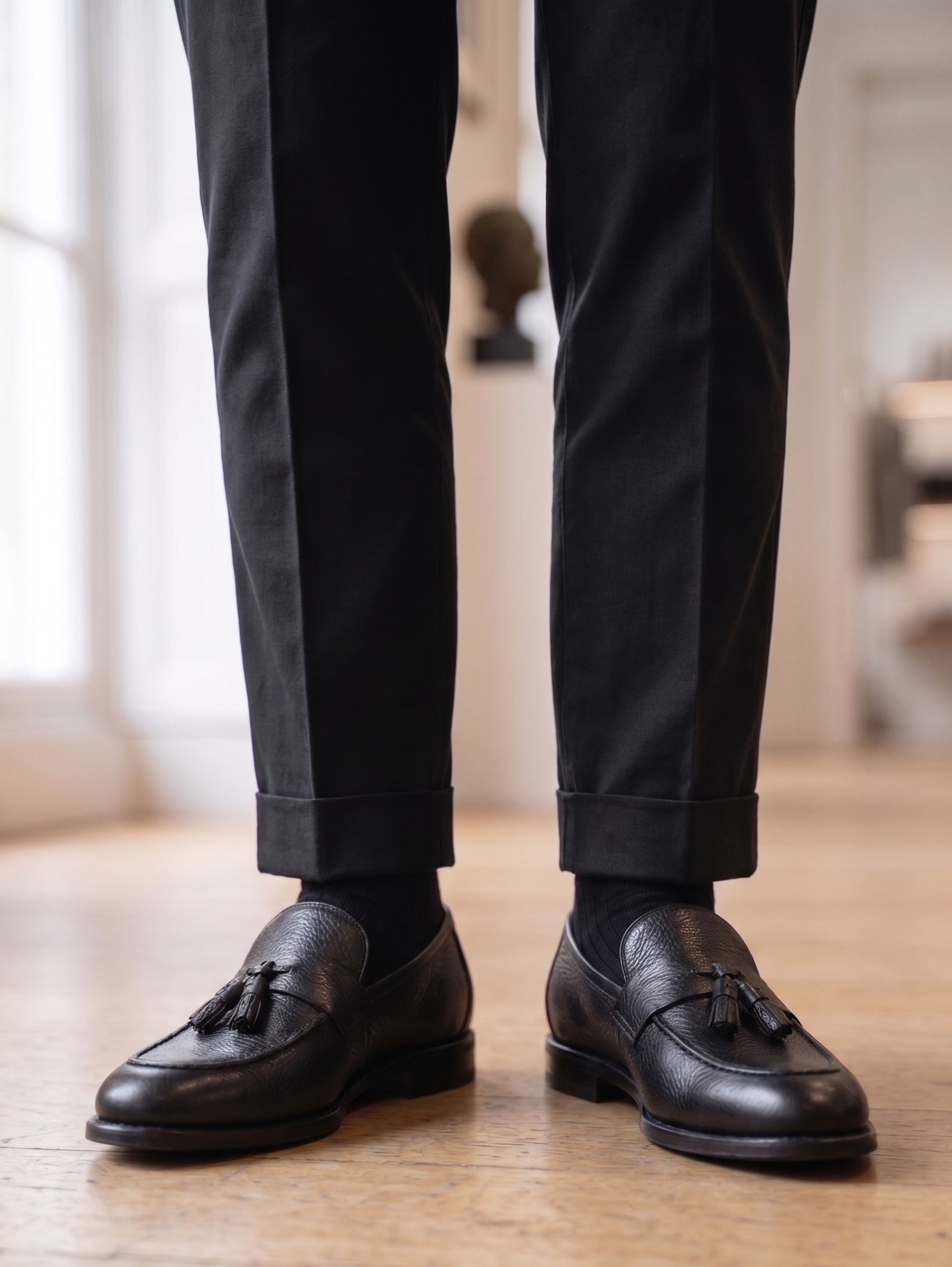 Black Classic Tassel Loafers