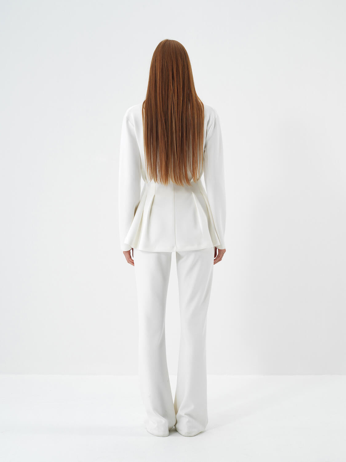 Xint Offwhite Modal Textured Regular Fit Pant