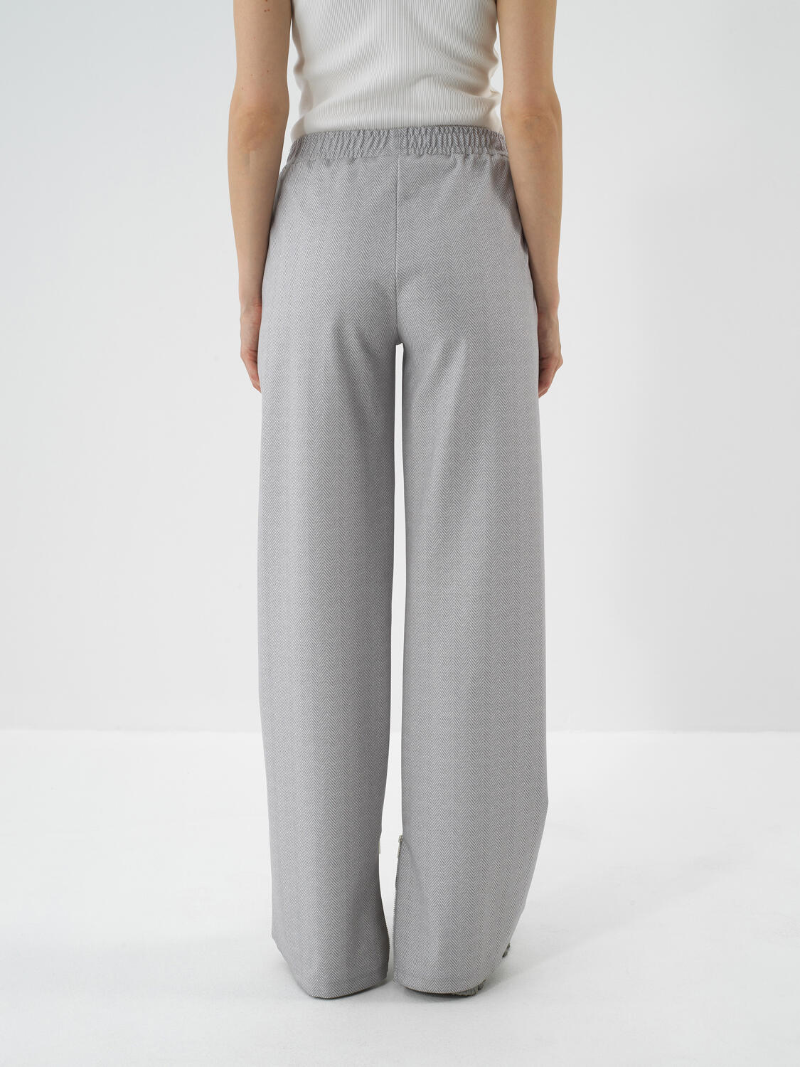 Xint Grey Cotton Textured Oversized Jogging