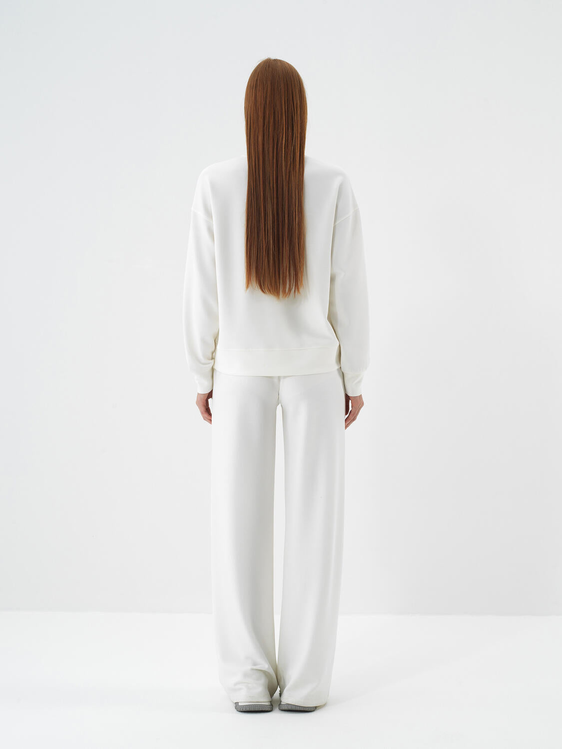 Xint Offwhite Modal Textured Oversized Pullover