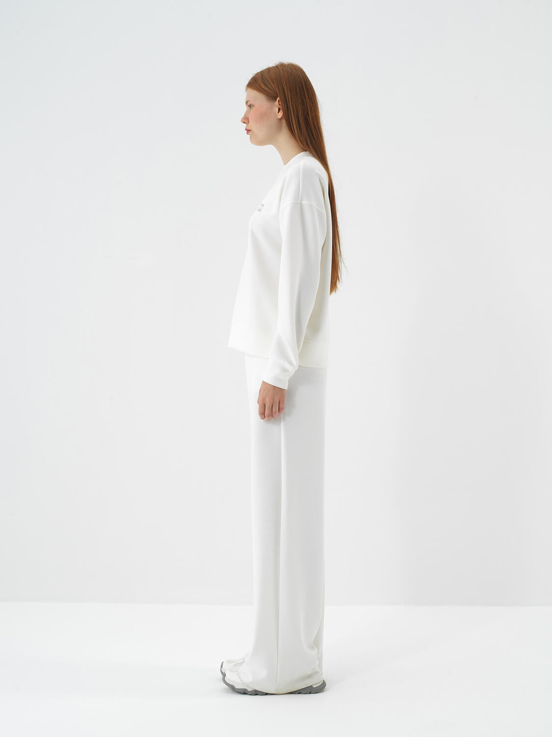 Xint Offwhite Modal Textured Oversized Pullover