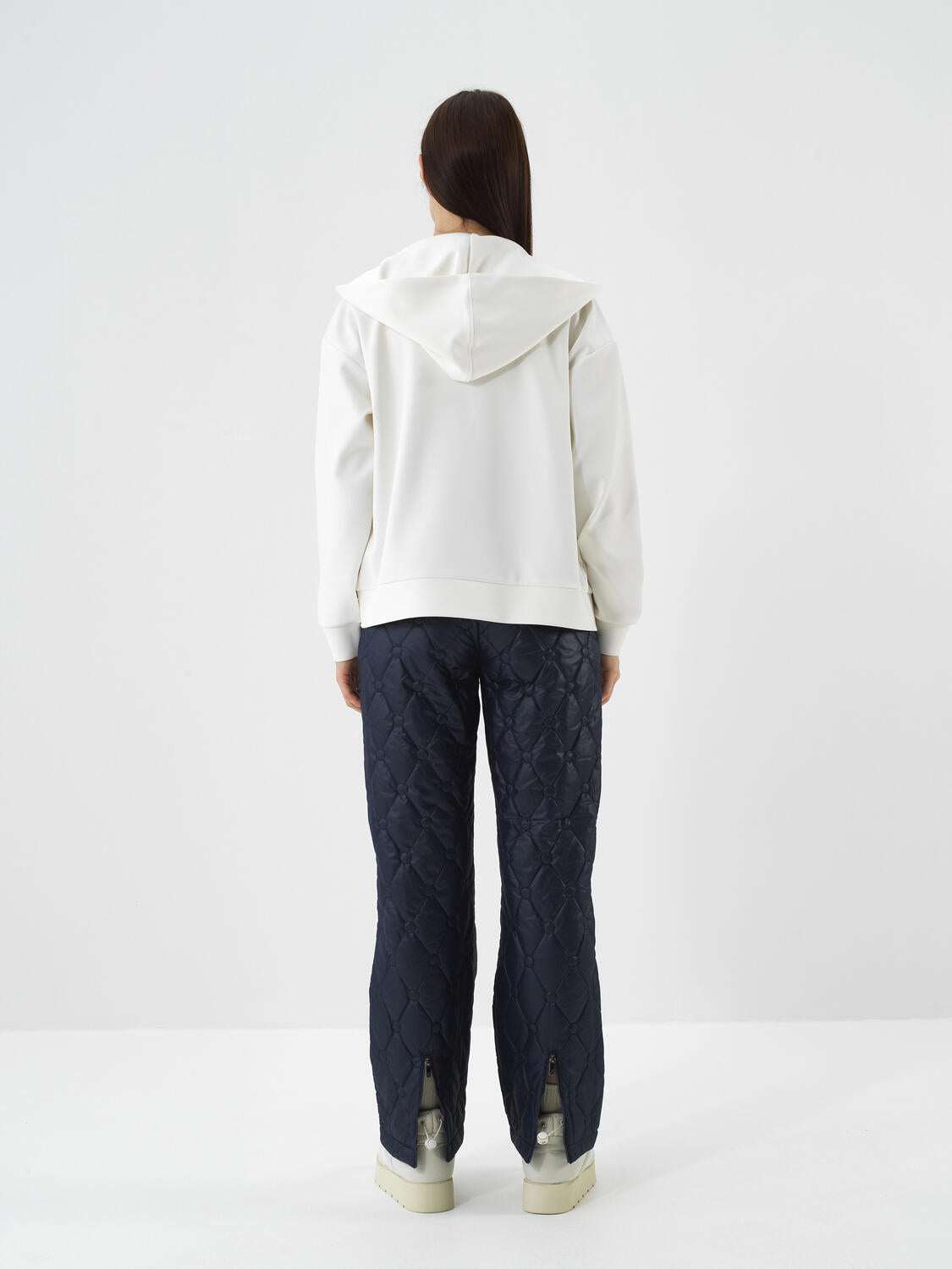 Xint Offwhite Flexible Textured Oversize Jacket