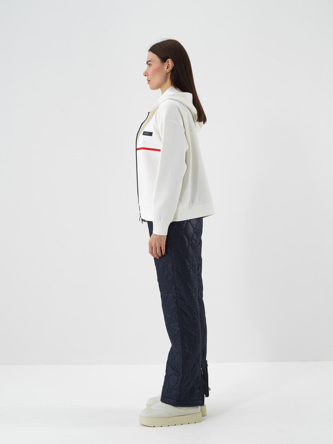 Xint Offwhite Flexible Textured Oversize Jacket