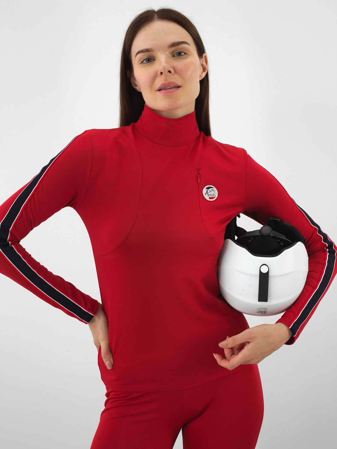 Xint Red Flexible Textured Slim Fit T-shirt