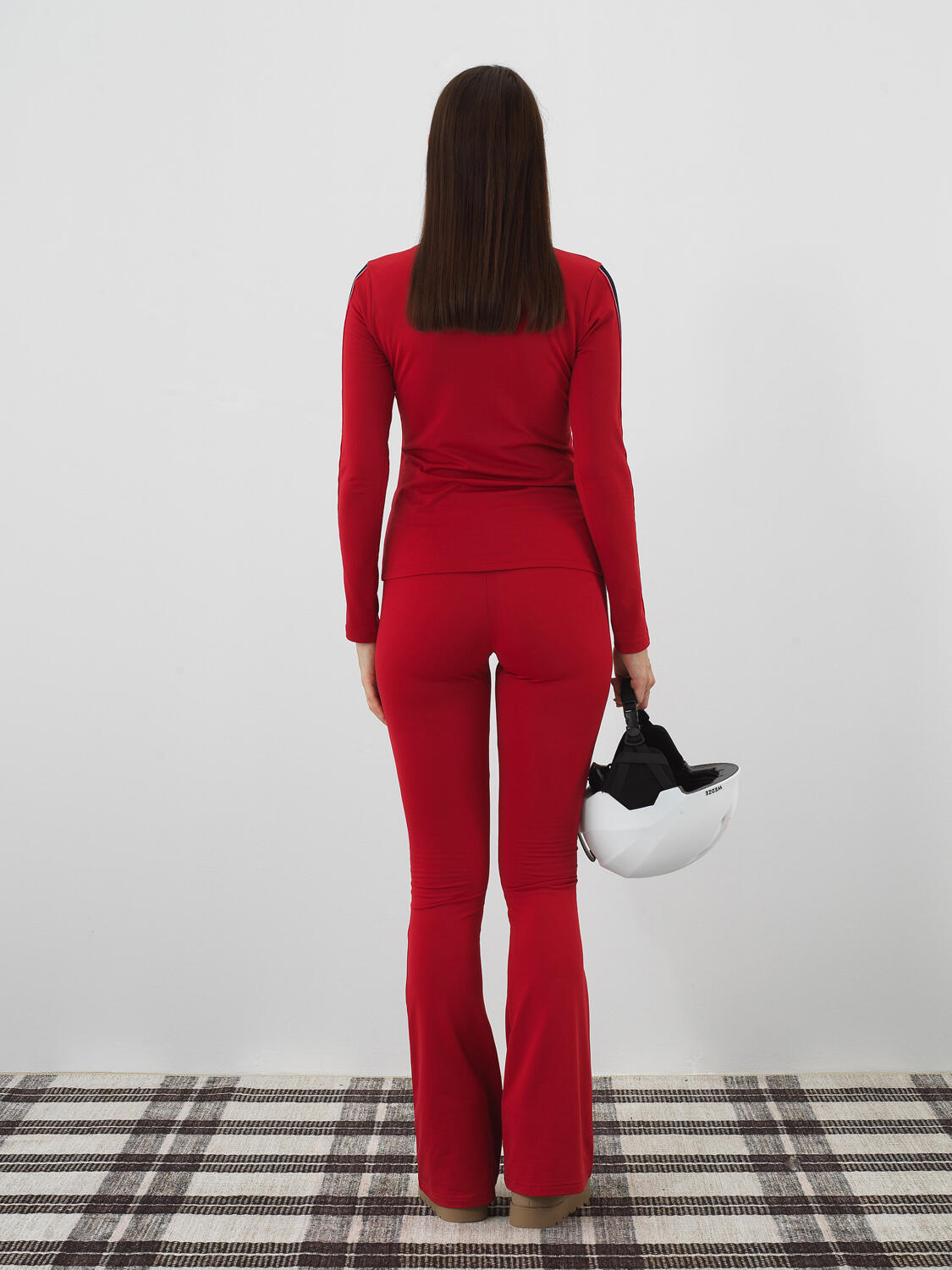 Xint Red Flexible Textured Slim Fit T-shirt