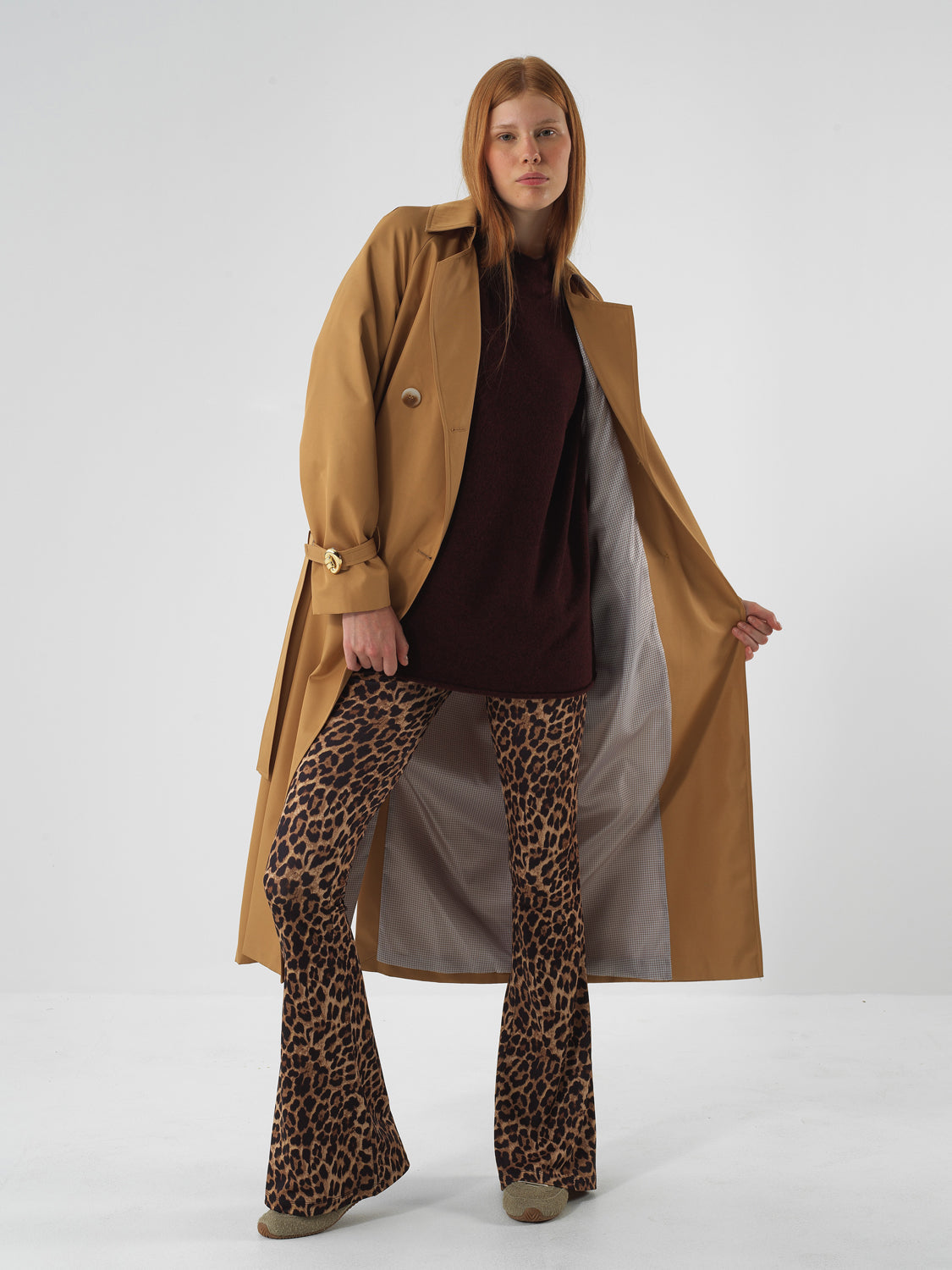 Xint Camel Regular Fit Trench Coat That Protects its From