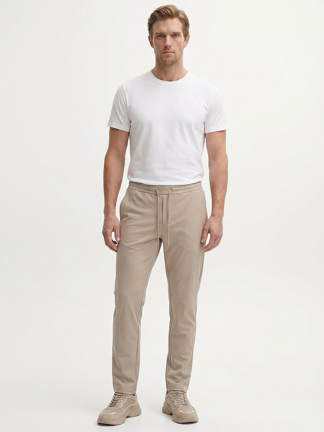 Xint Beige Slim Fit Pant