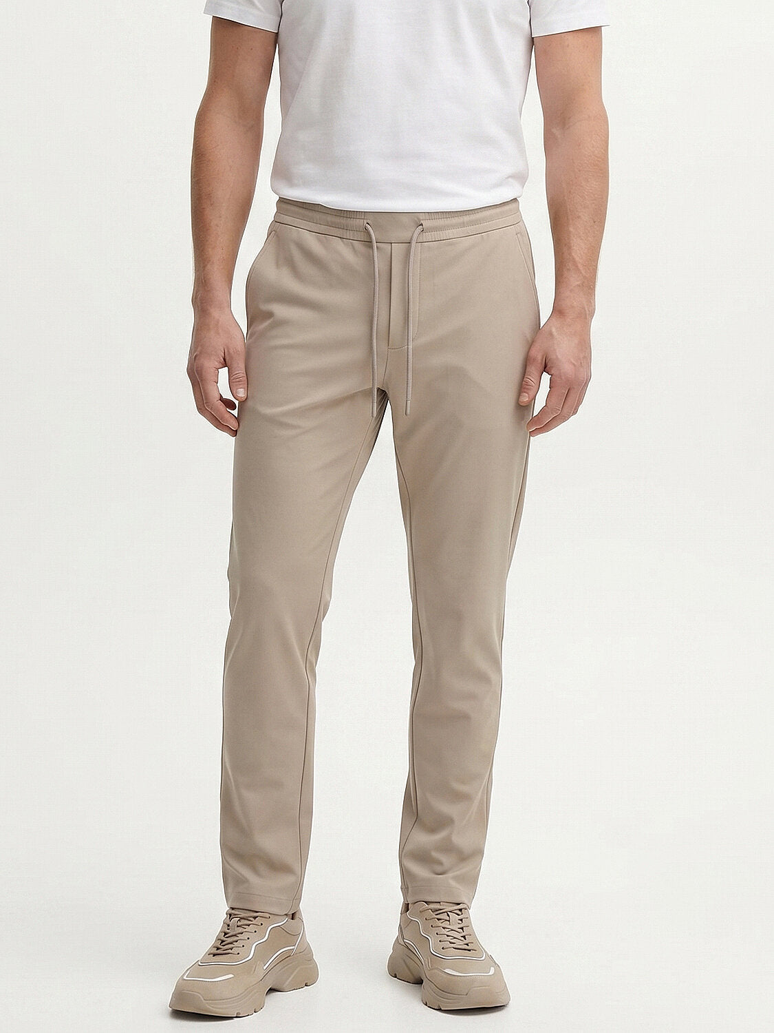 Xint Beige Slim Fit Pant