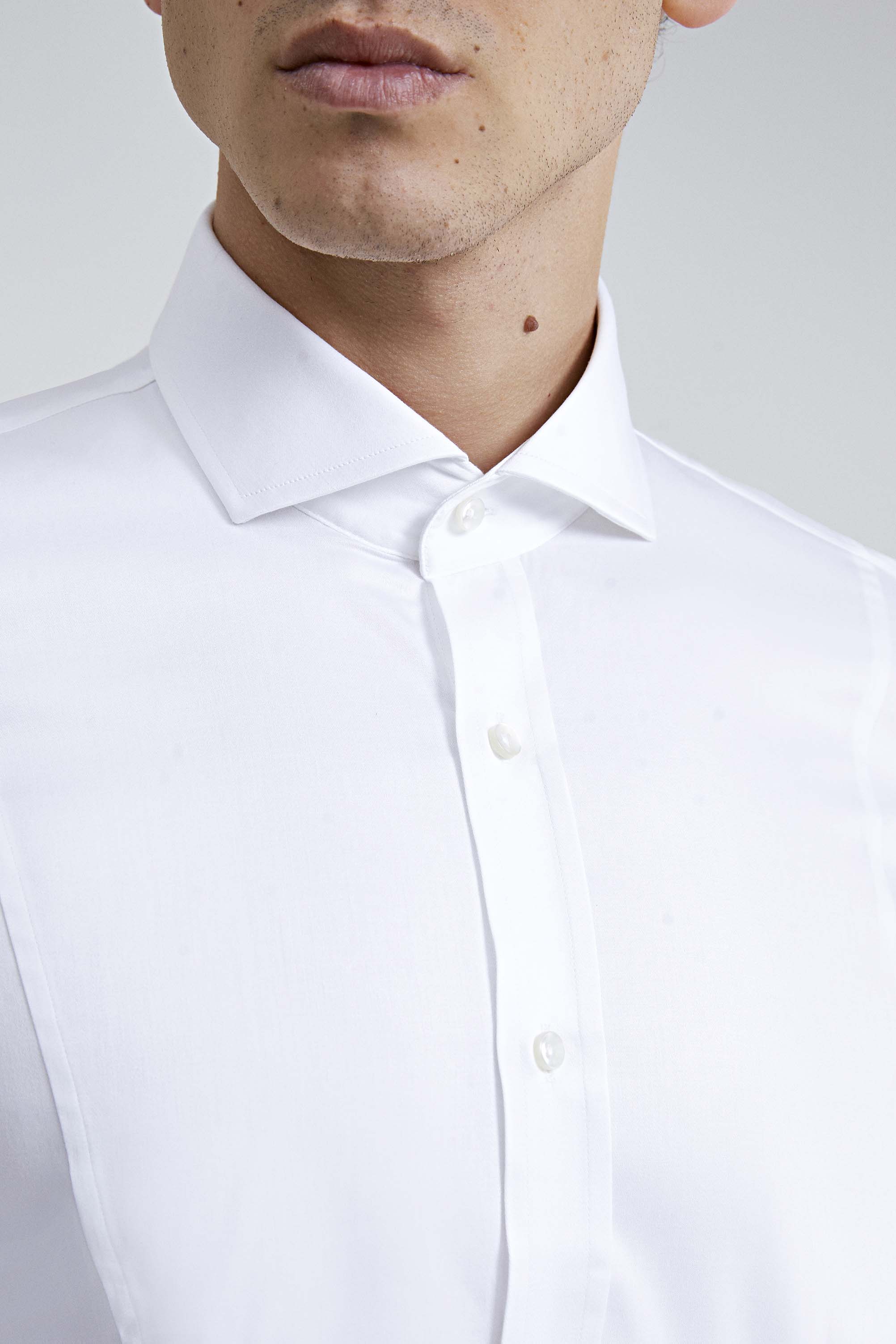 D's Damat White Lined Designed Classic Shirt