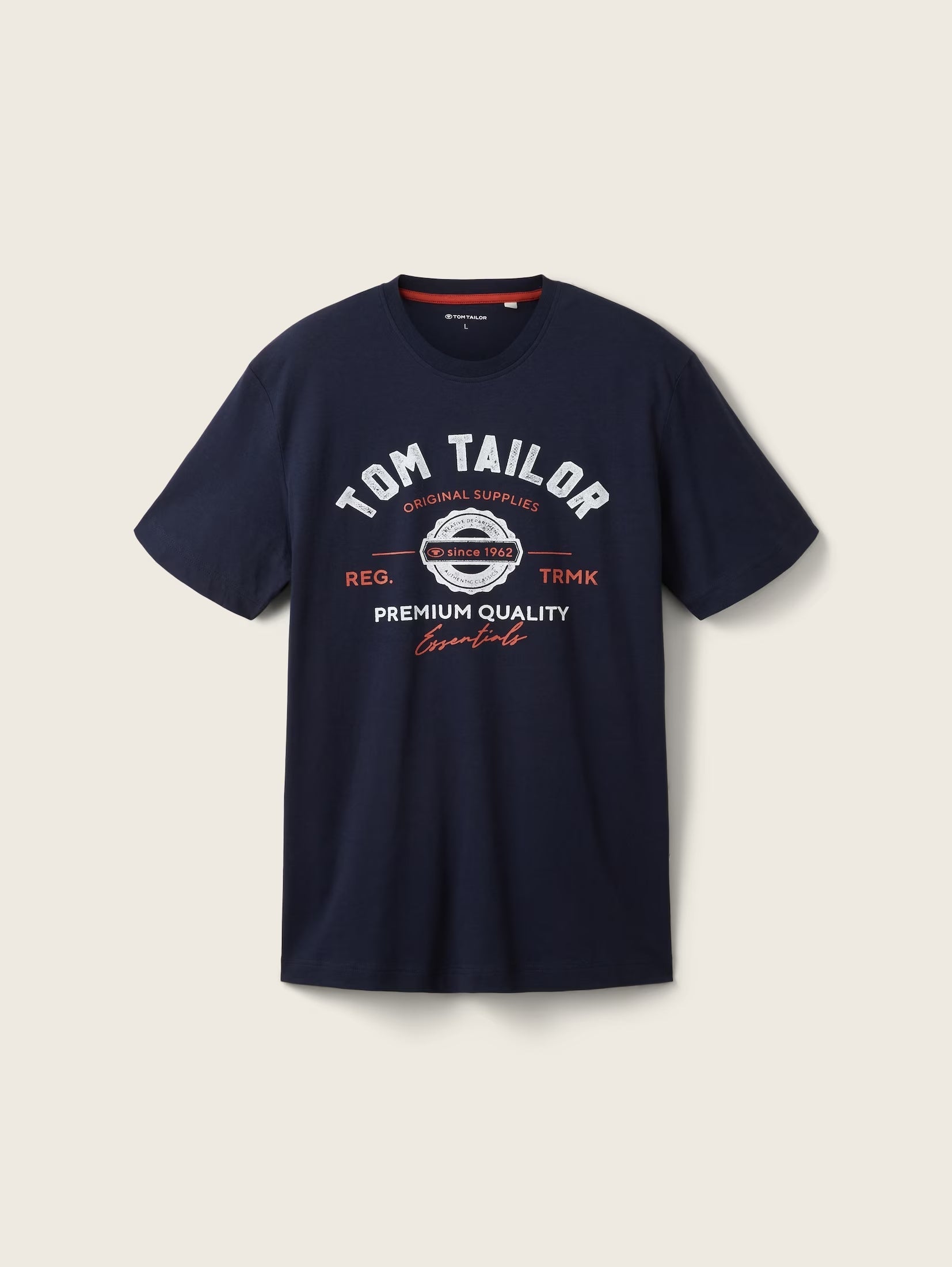 Tom Tailor Navy T-shirt With A Logo Print