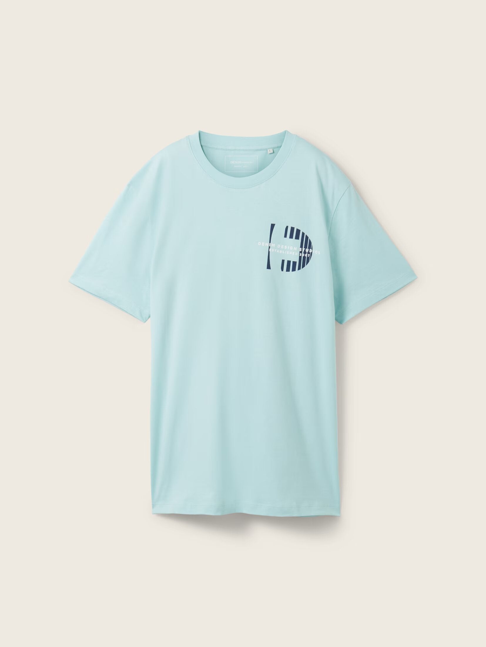 Tom Tailor Pastel Turquoise T-shirt With Front Design