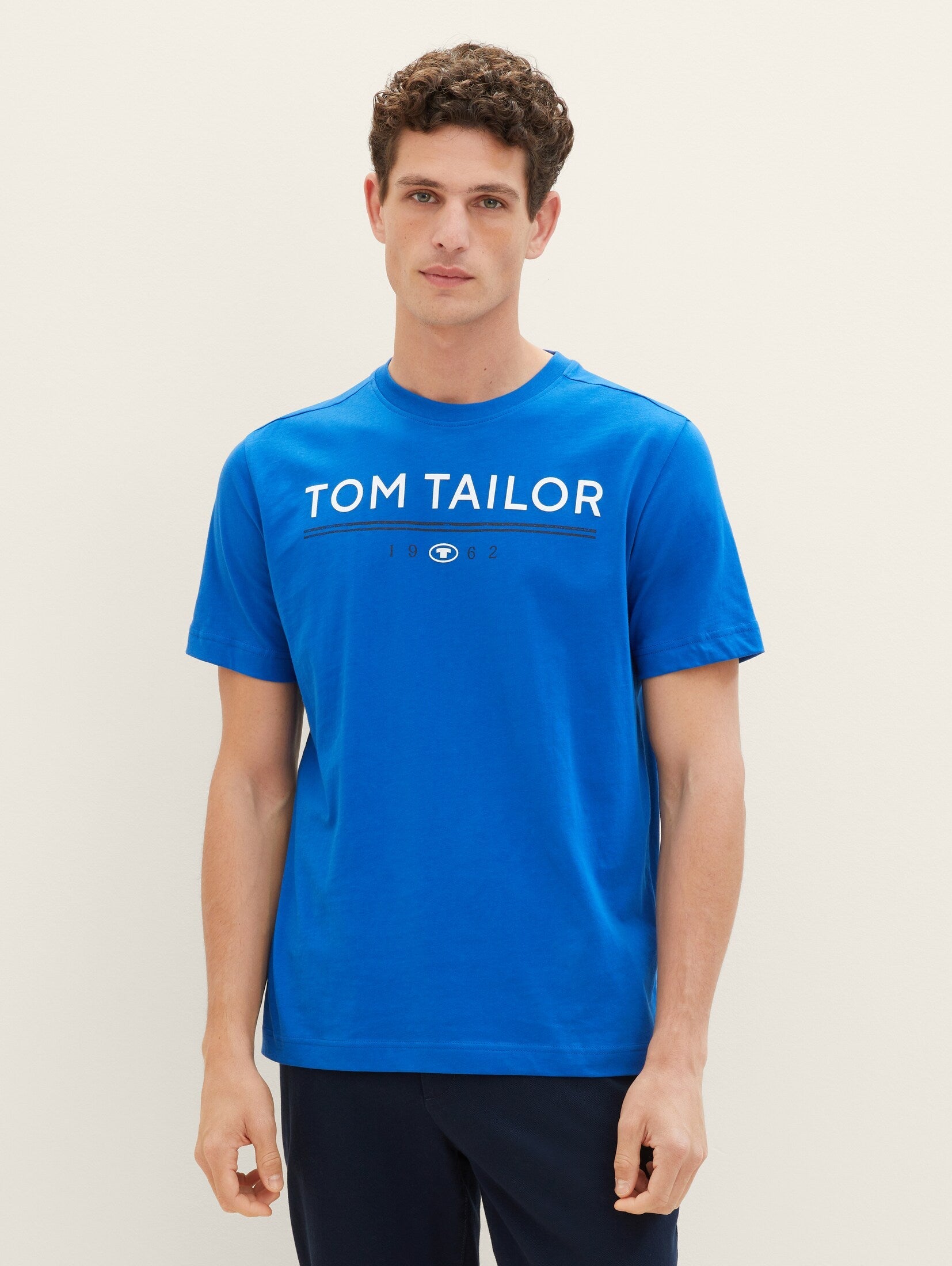 Sure Blue T-shirt with a Tom Tailor Logo Print