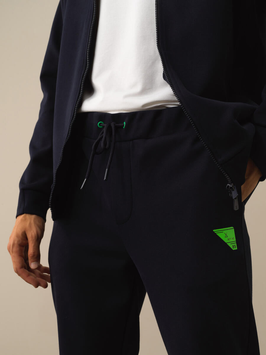 Men Basic Designed Navy Sweat Pants