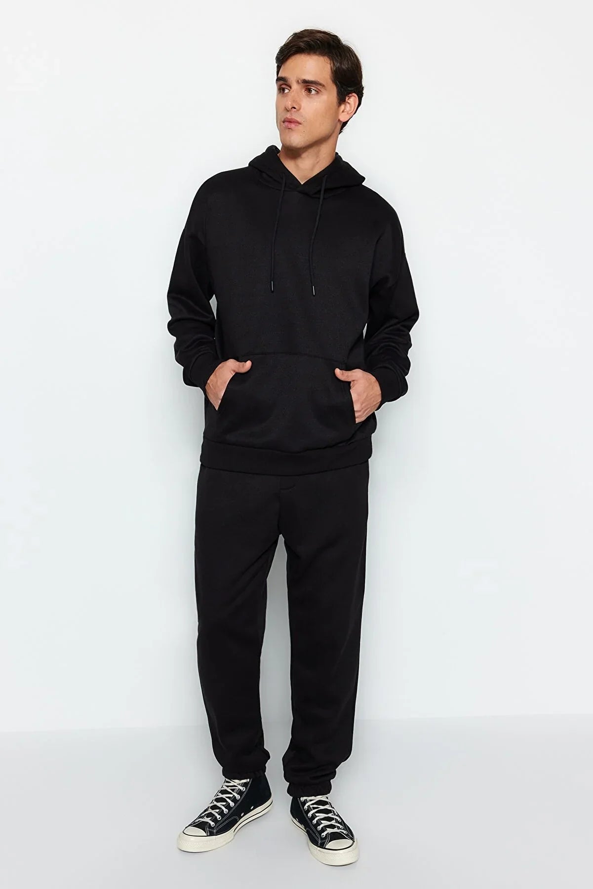 Trendyol Oversized Black Sweat-Suit Set