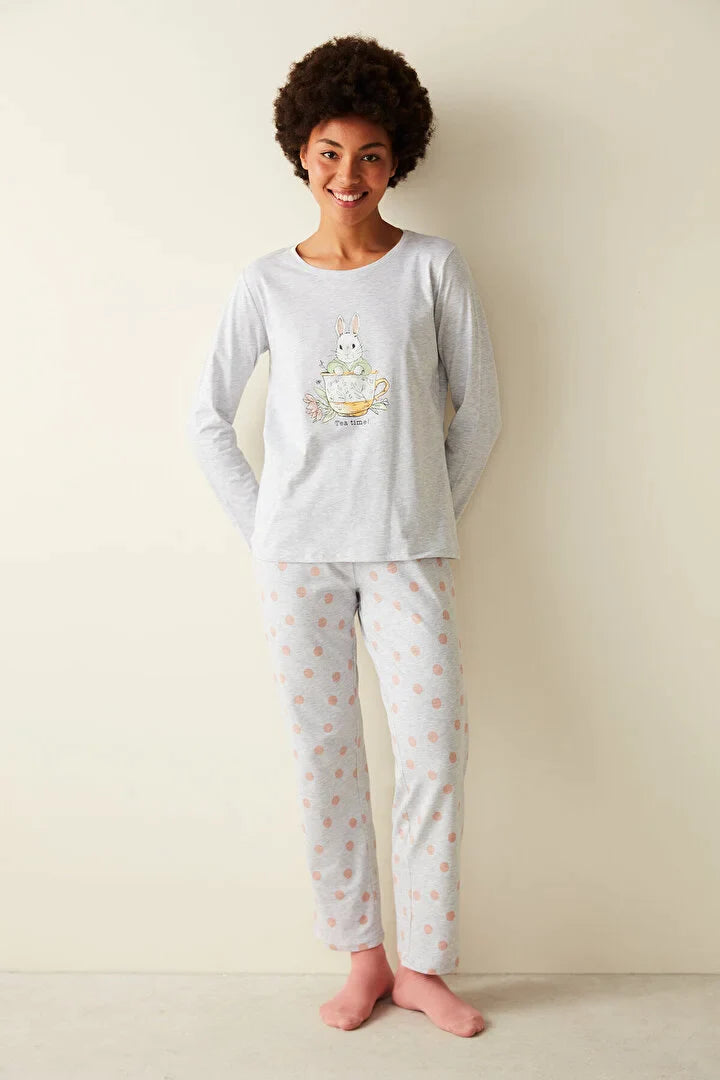 Penti Tea Time Printed Pajama Set