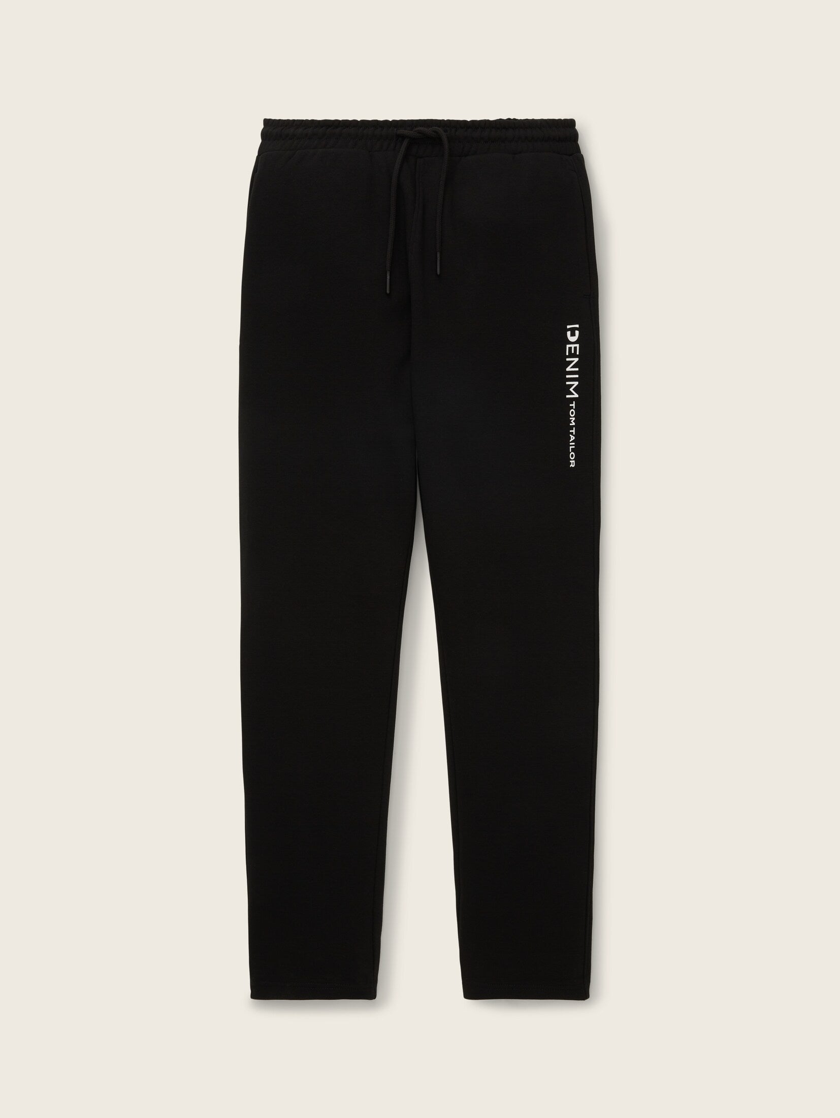 Tom Tailor Black Printed Sweatpants