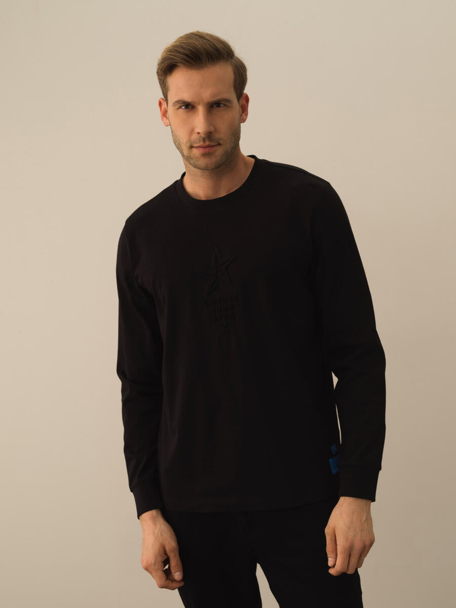 Men Stylish Black Pullover