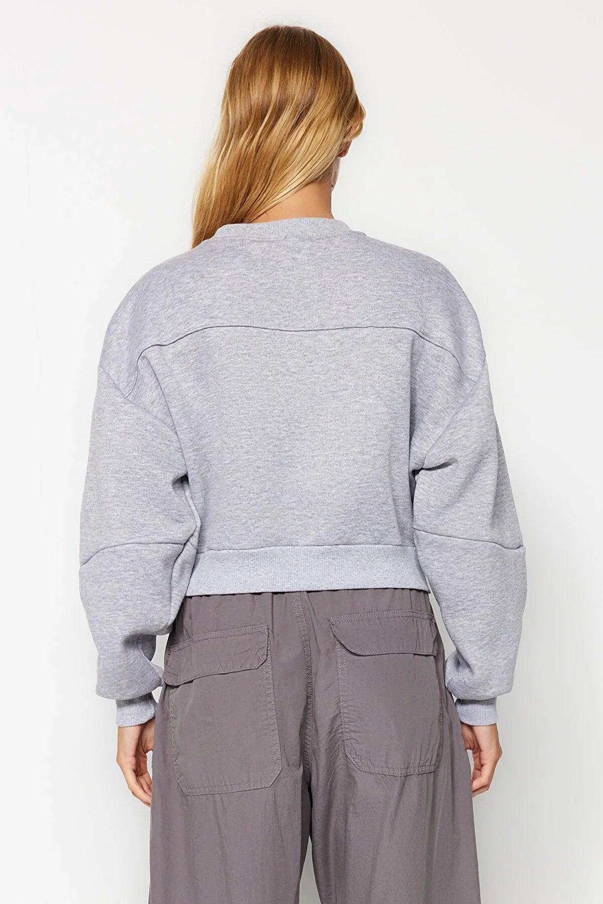 Trendyol Grey Comfy Sweatshirt