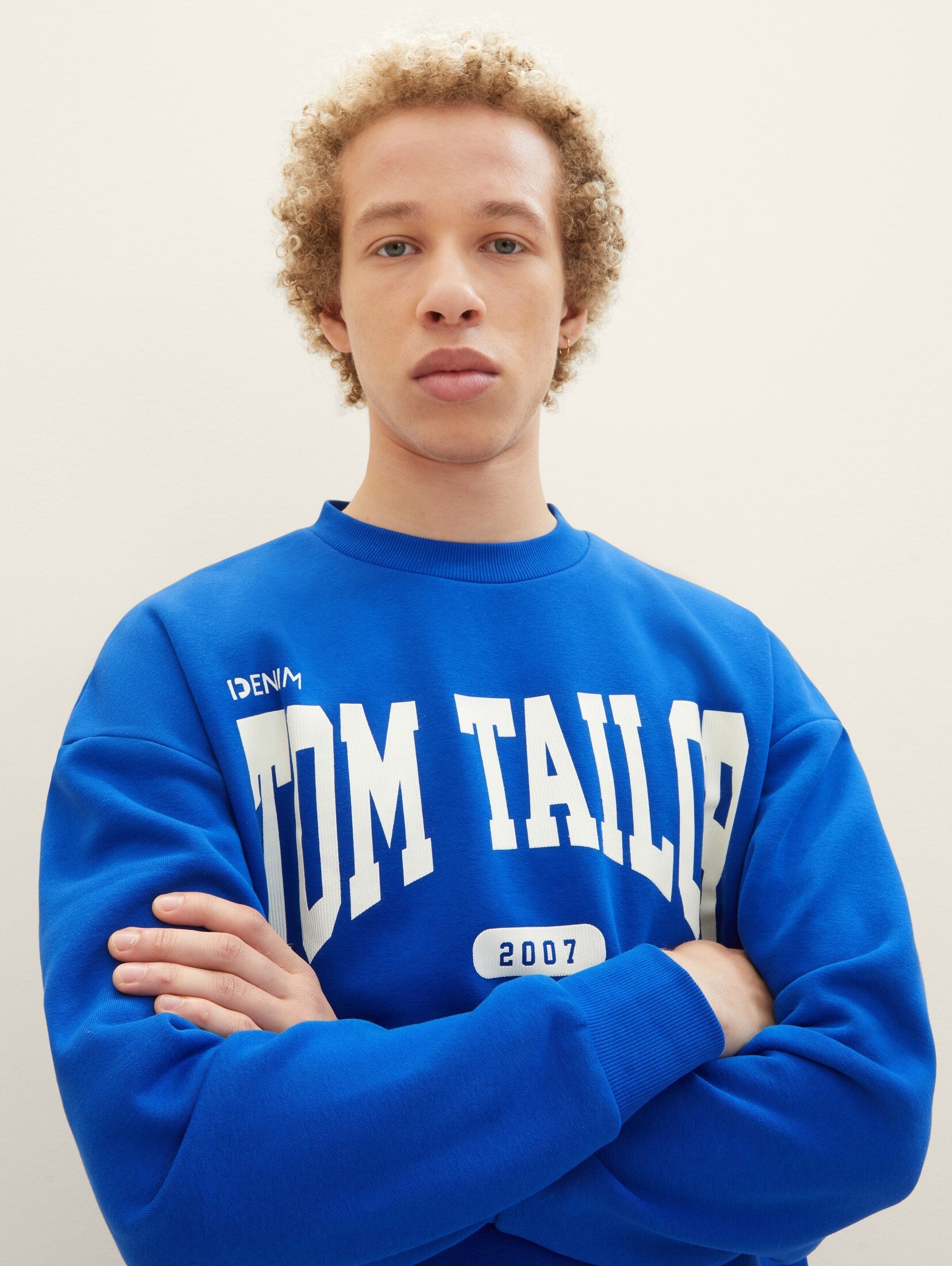 Tom Tailor Printed Design Blue Pullover