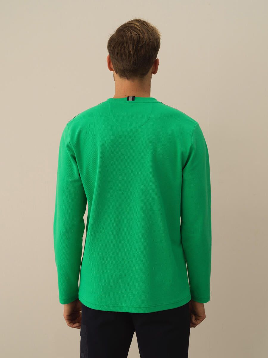 Men Green Basic Pullover