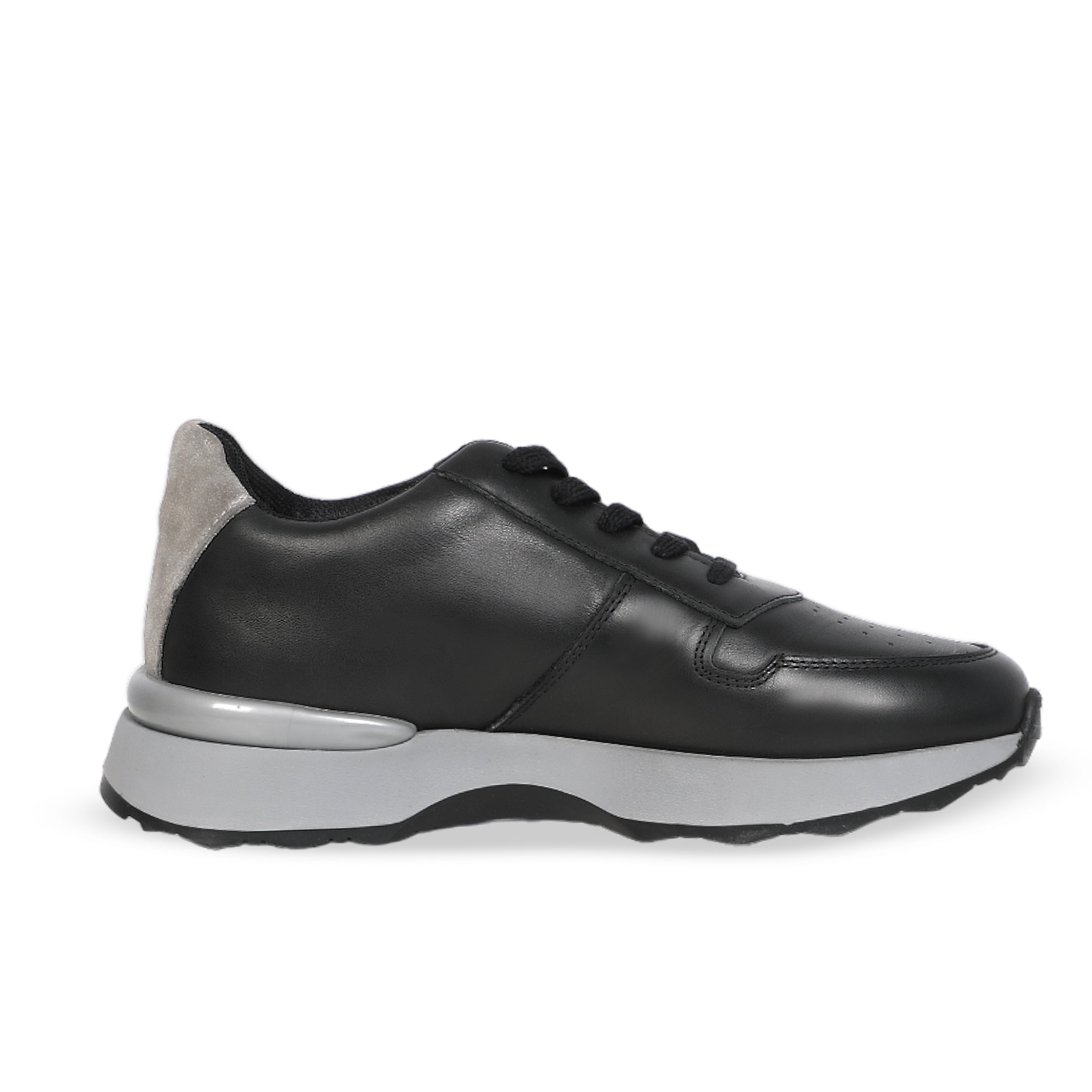 Men Black with Grey Heels Casual Shoes