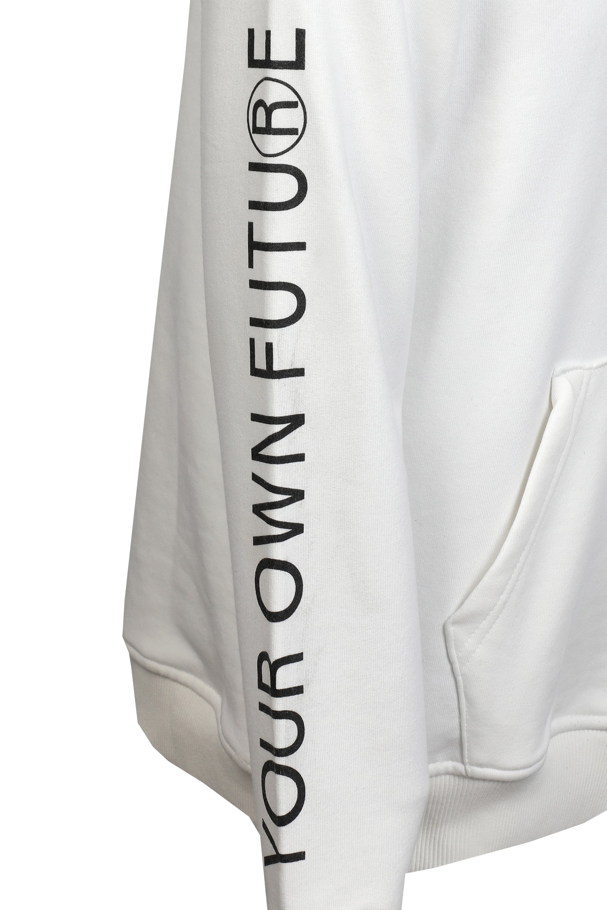 Men "Your Own Future" Designed White Hoodie