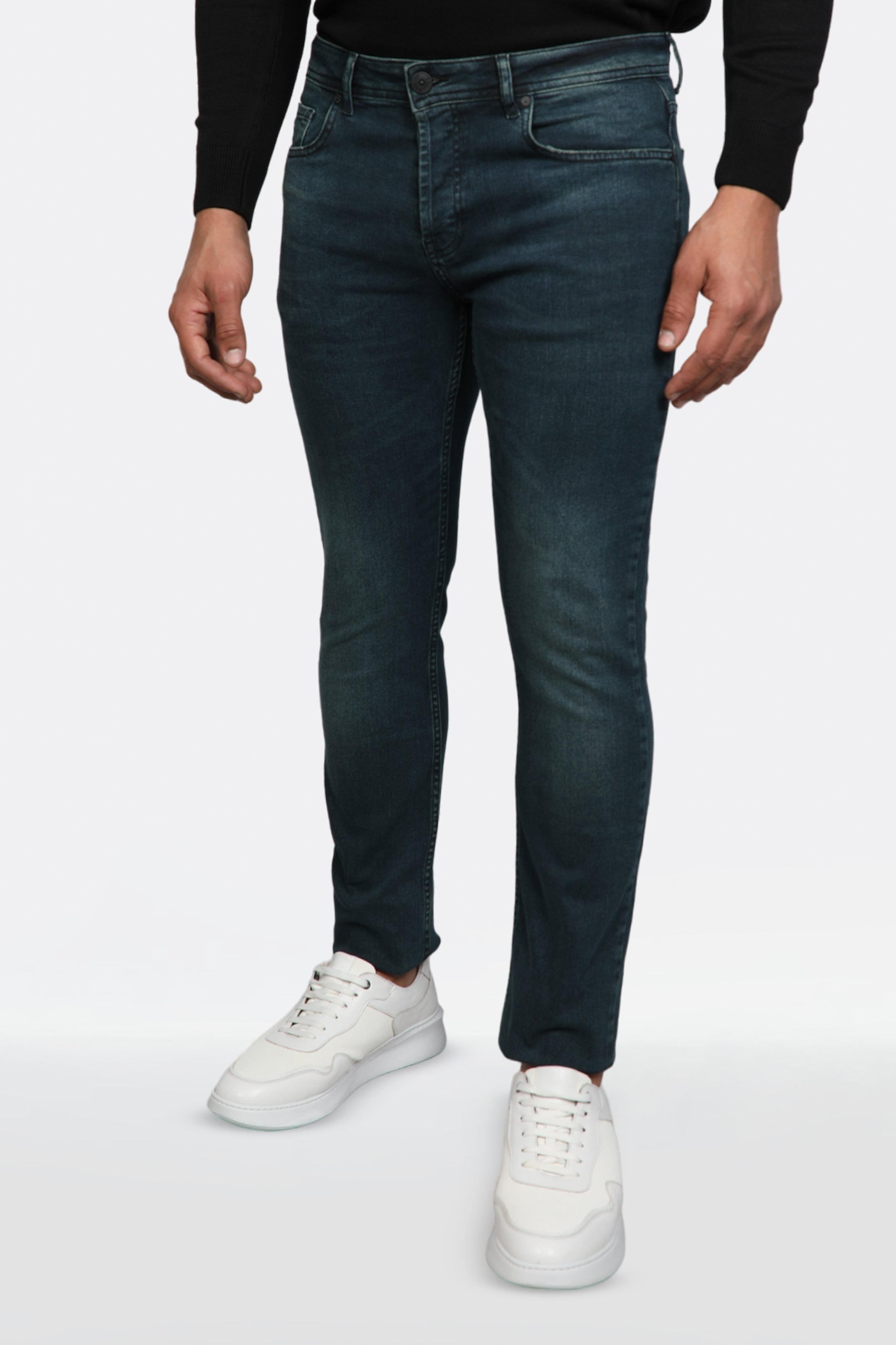 Men Slim Straight DarkNavy Denim Jeans