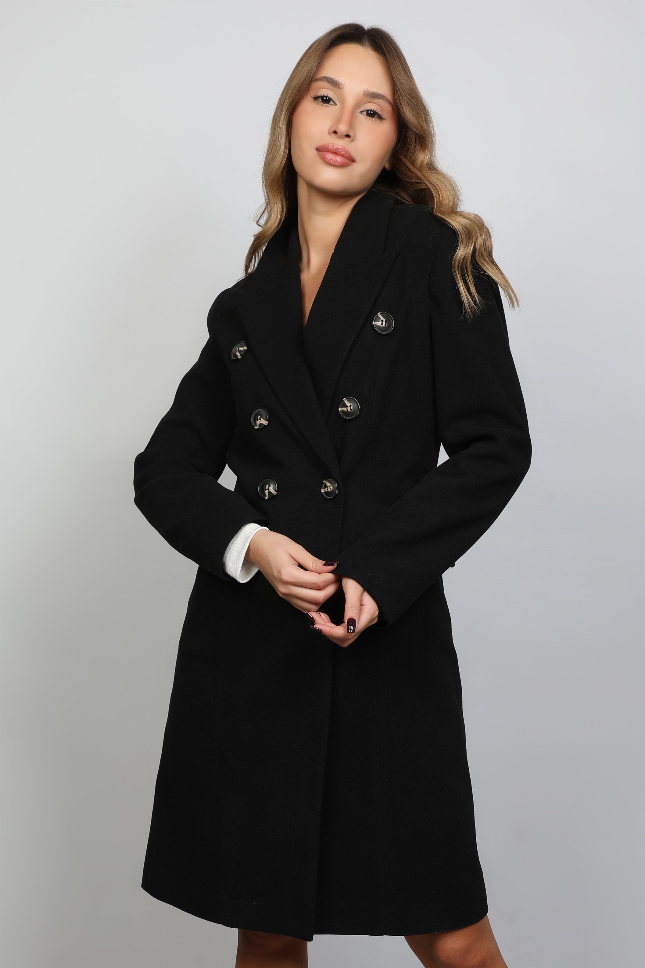 Women Classic Black Coat