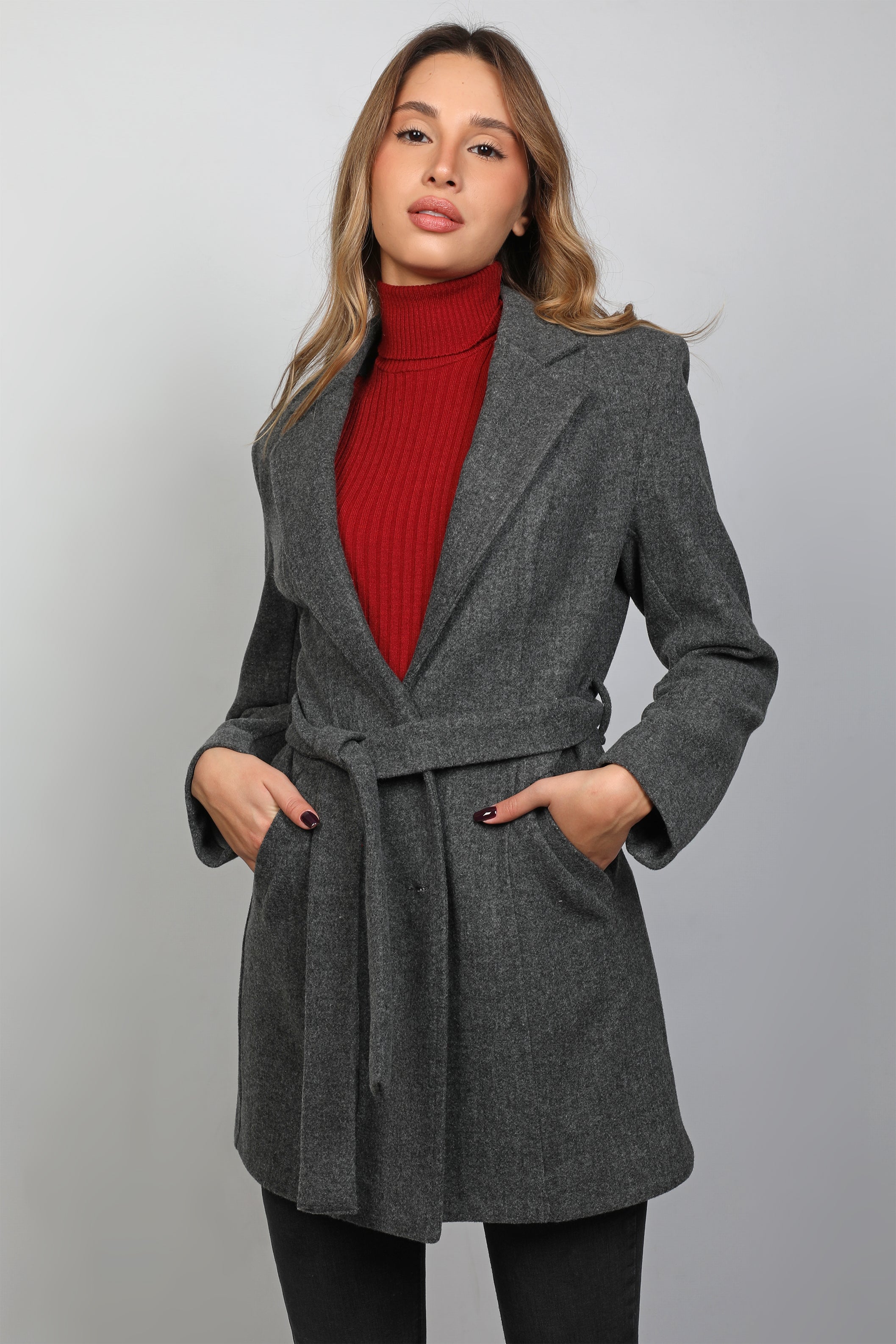 Classy Women Gray Coat