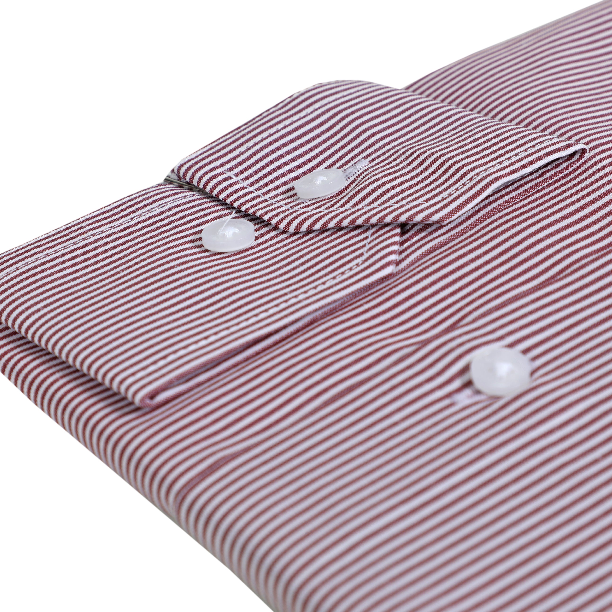 Men Light Burgundy Classic Shirt With striped Design