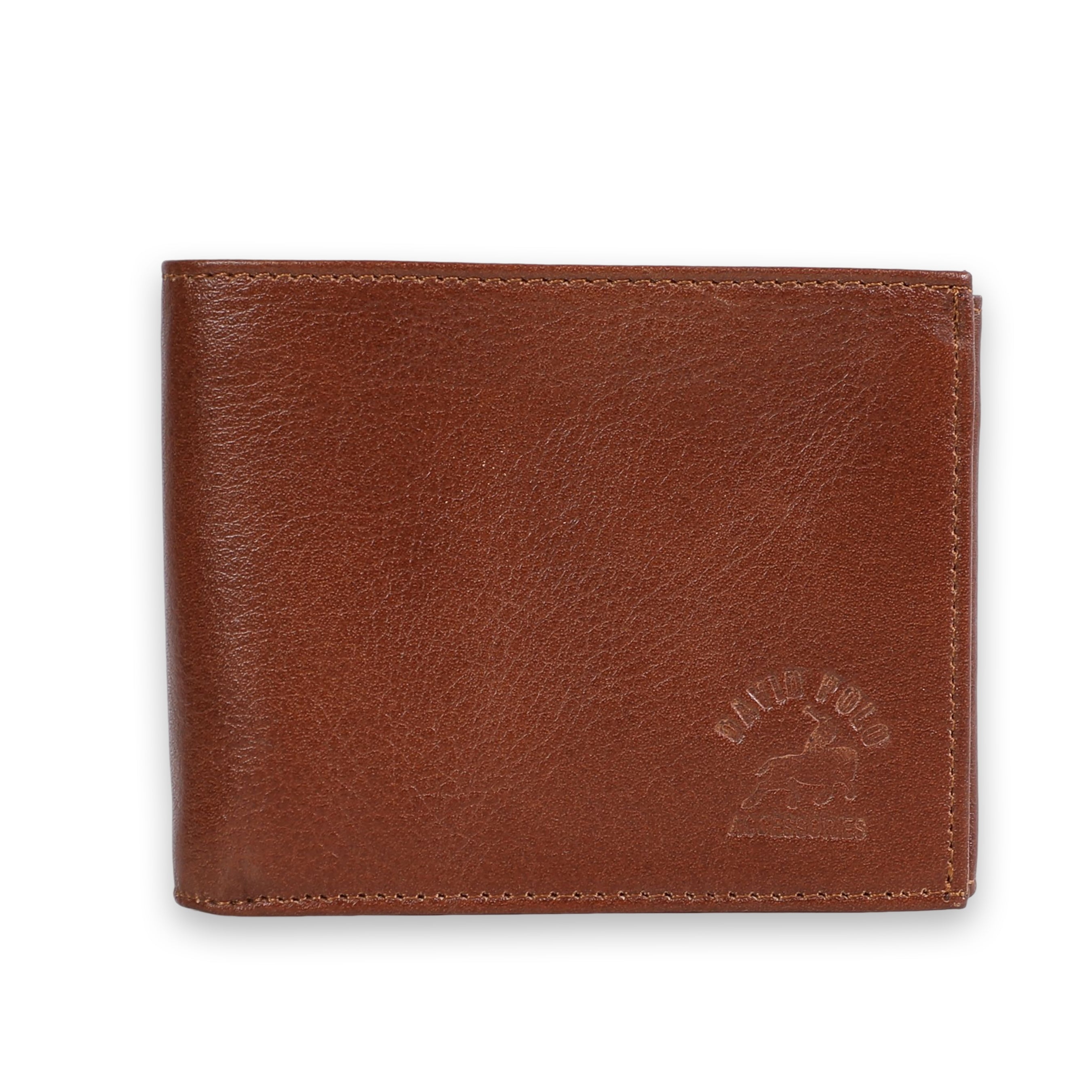 Men Light Brown Designed Wallet With Several Layers