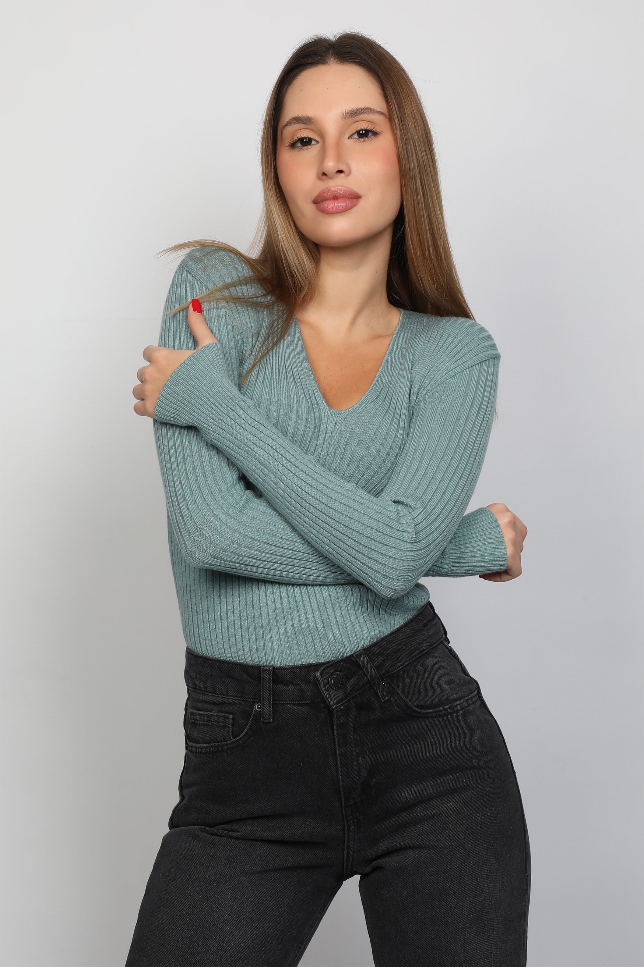 Women V-Neck sweater