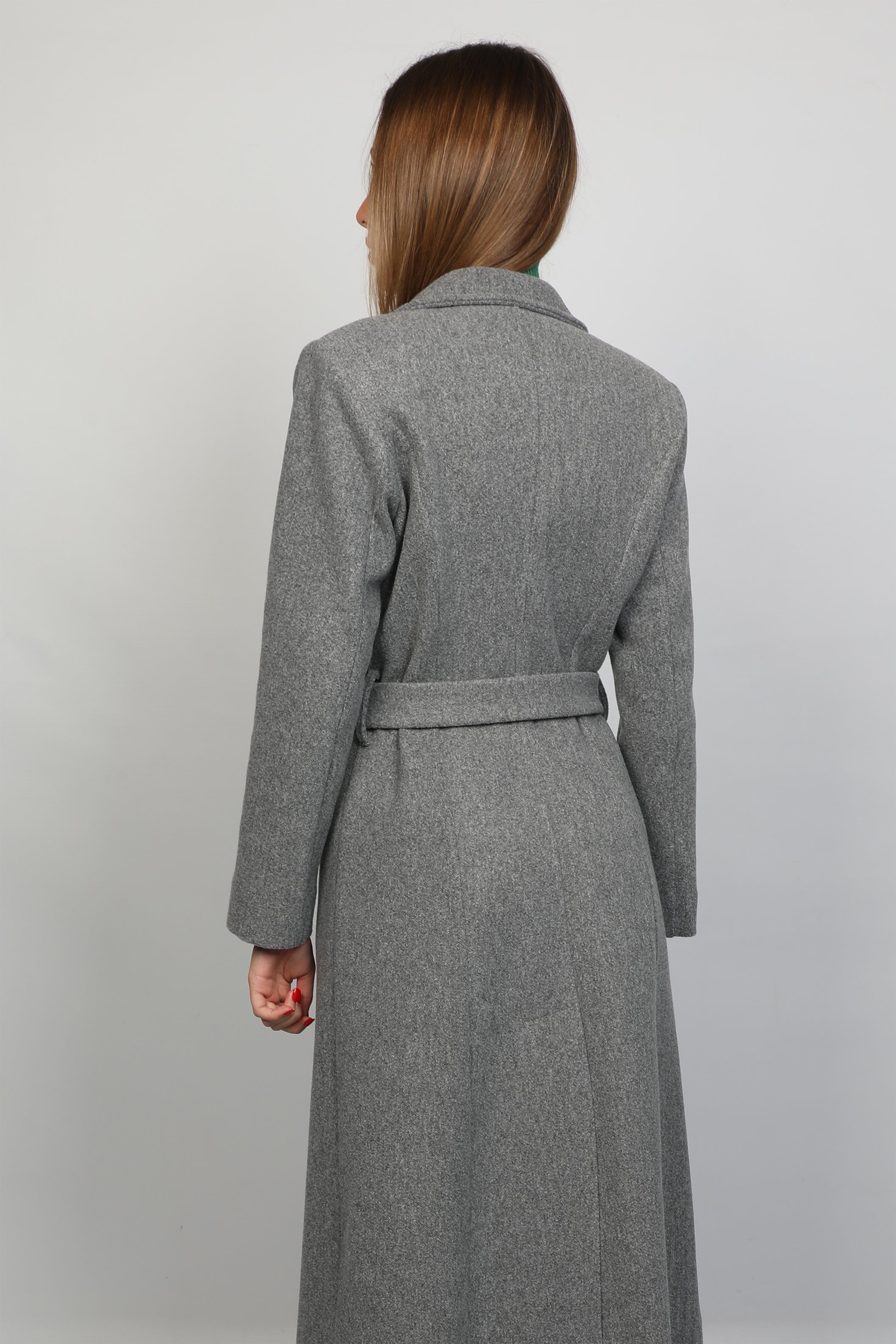 Women Belted Grey coat