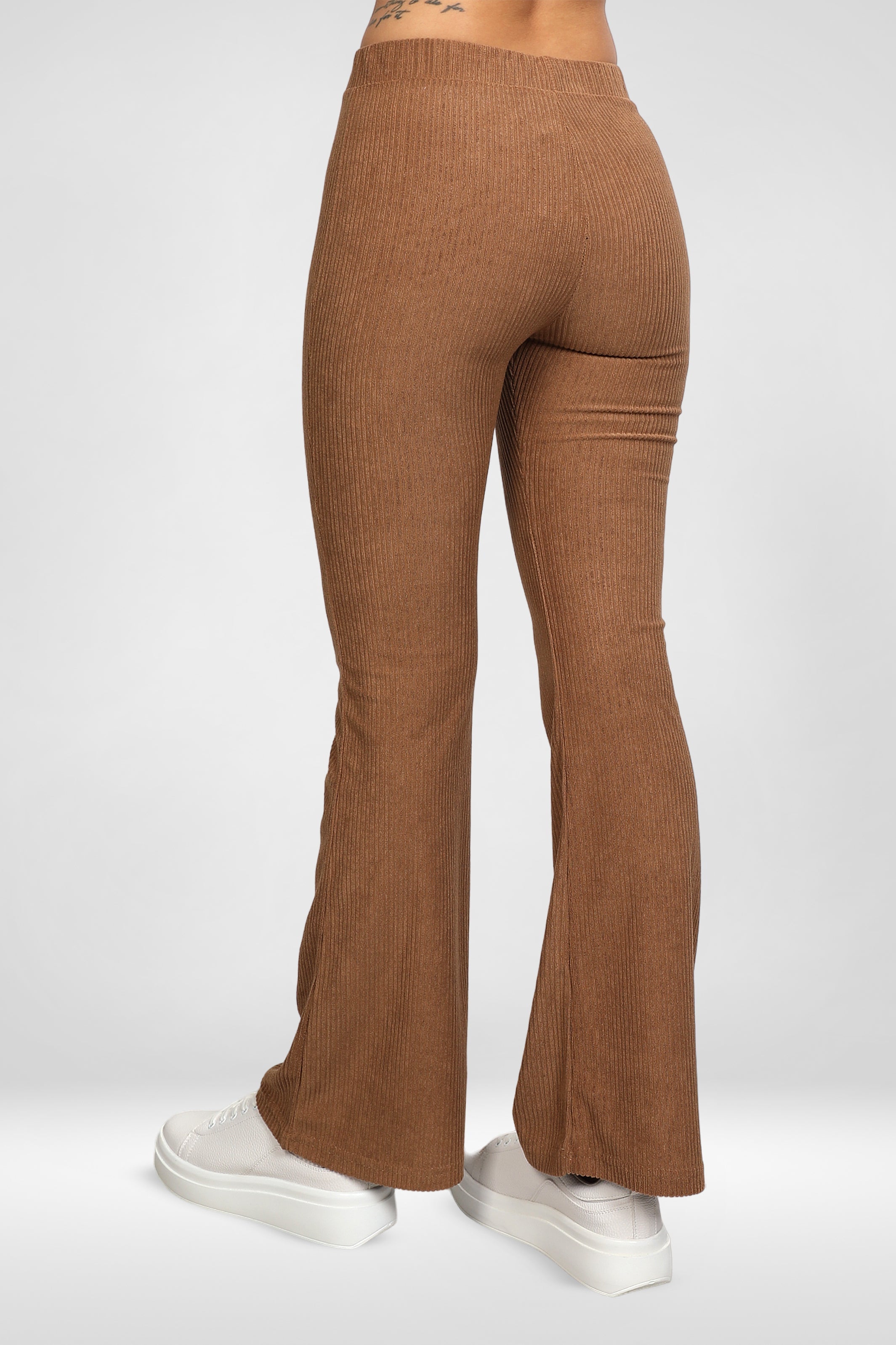 Women Patterned Brown Wide Leg Pants