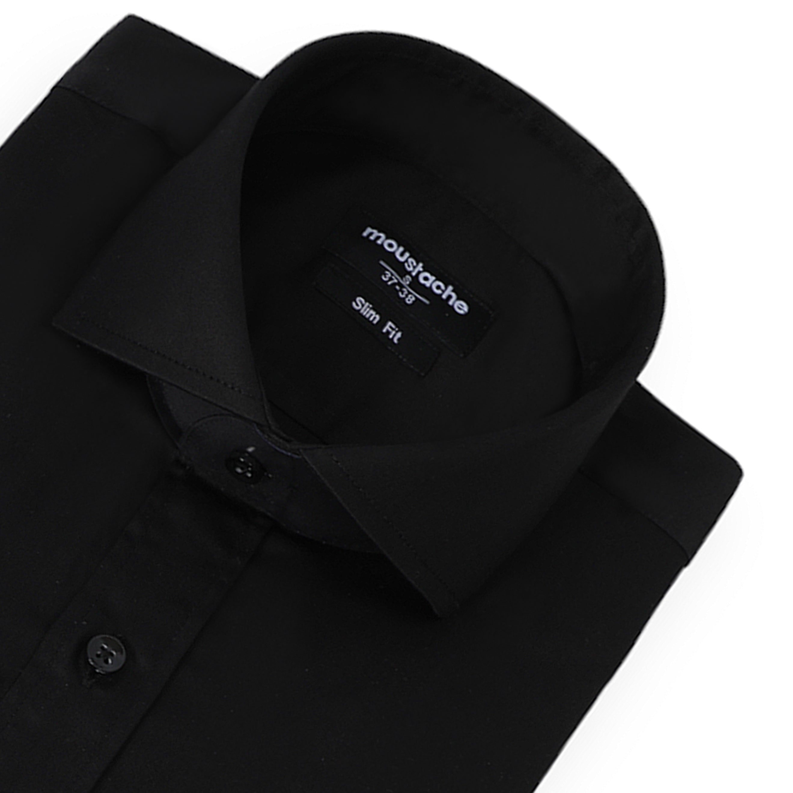 Men Black Nano Care Shirt Slim Fit