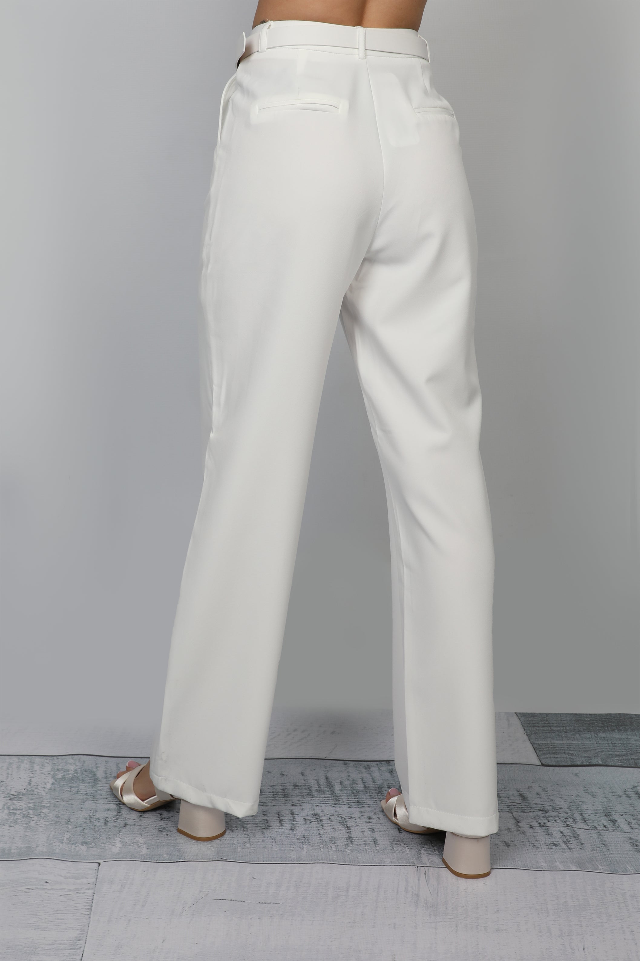Women White Formal Pant