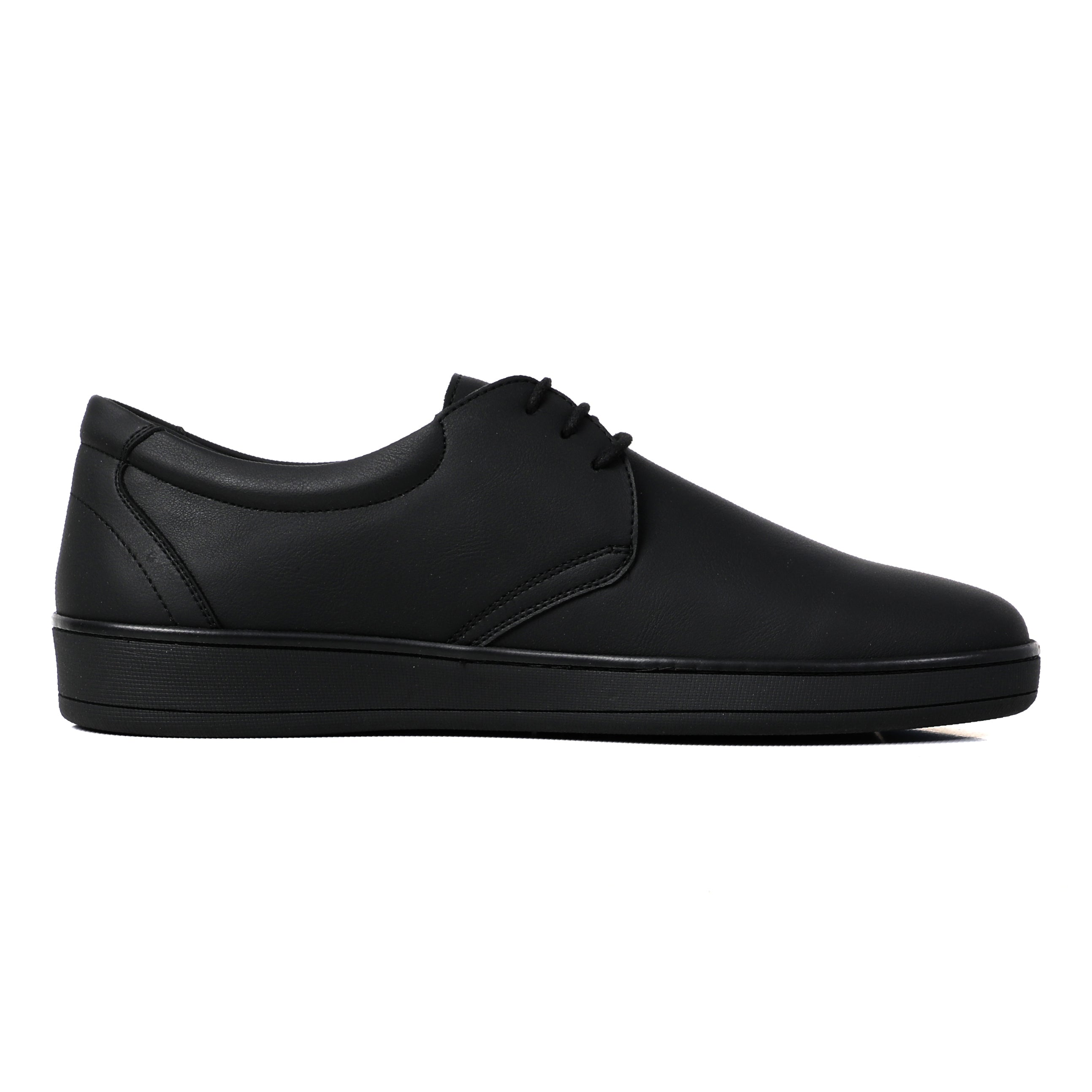 Men Casual Black Shoes With Lace-Tie Up