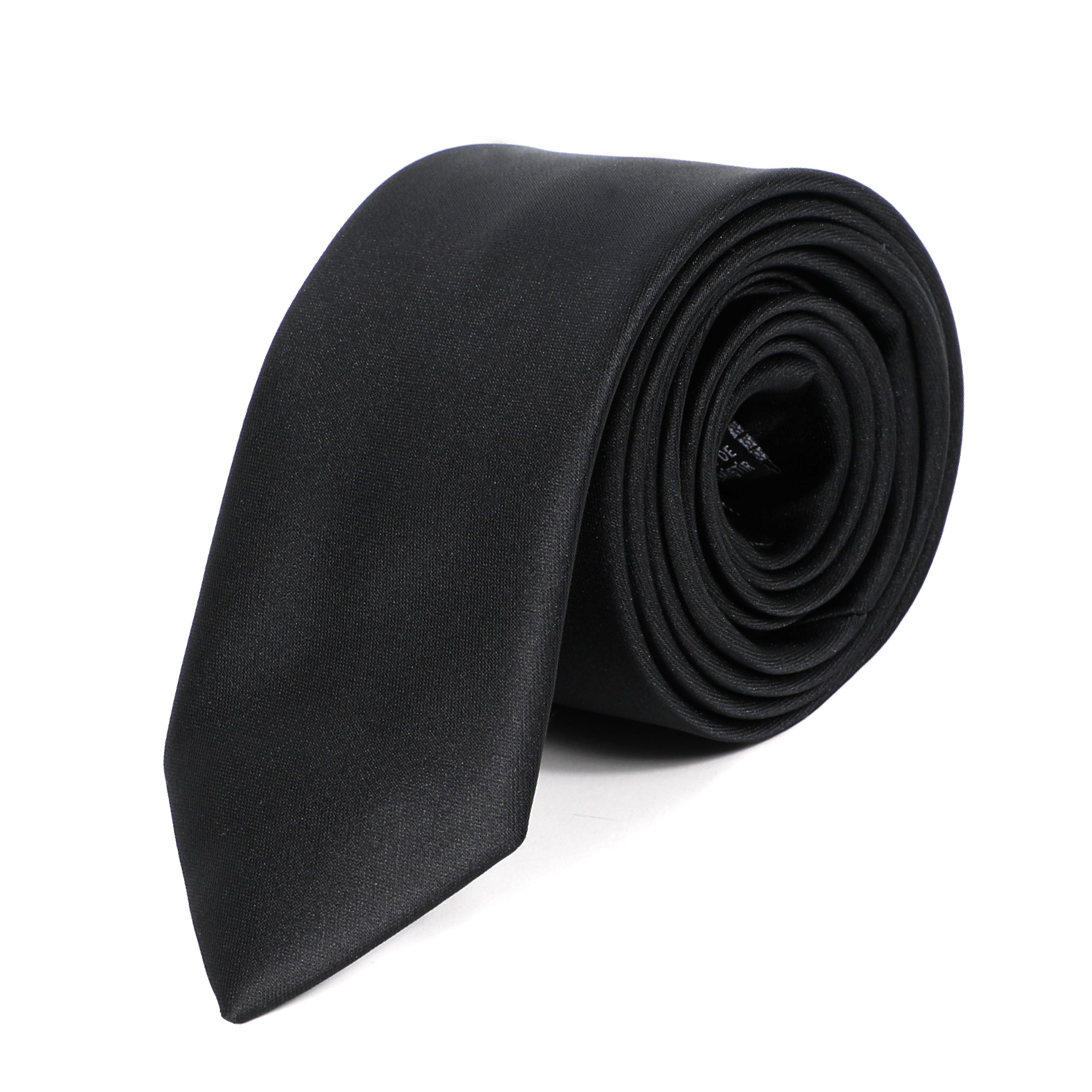 Men Full Black Tie With Glossy Style
