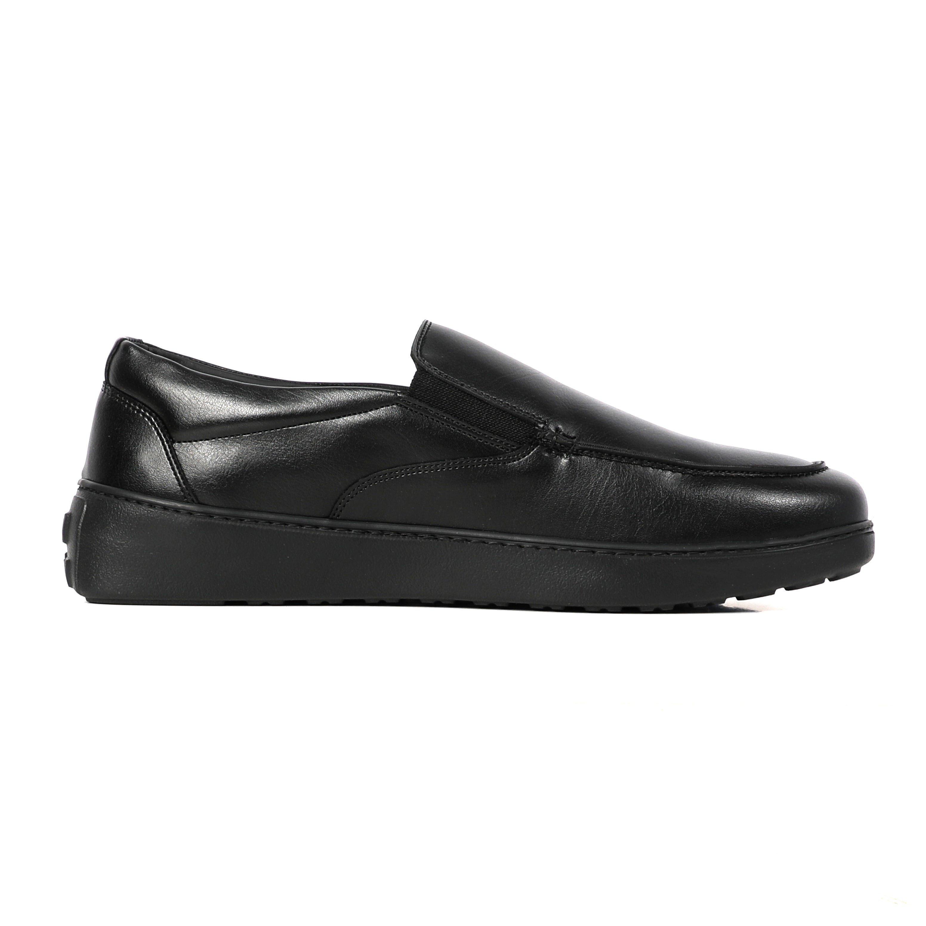 Men Black Casual Moccasin Shoes