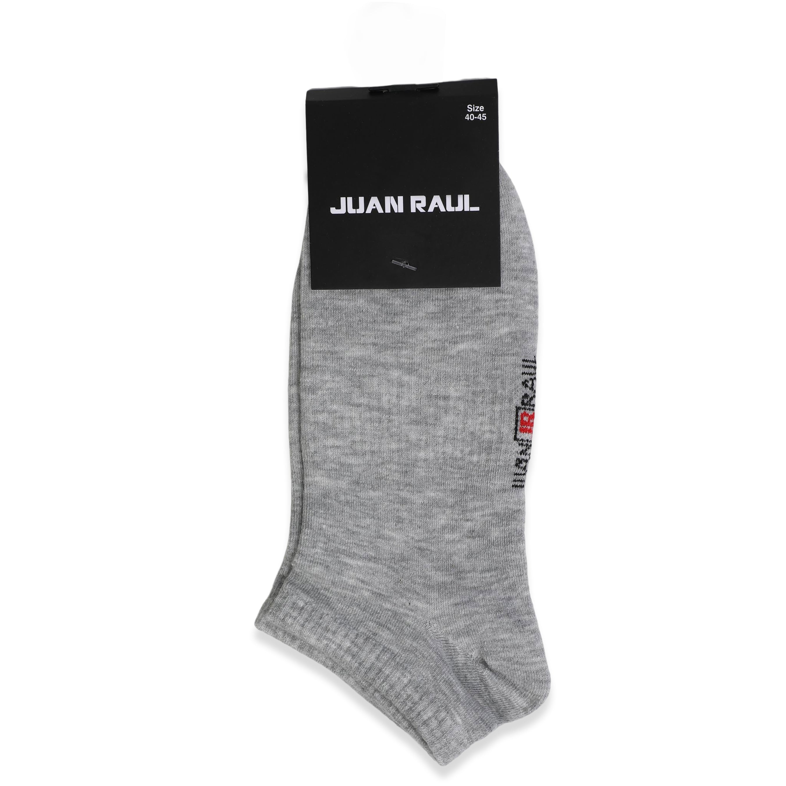Men Grey Ankle Socks With Unique Design