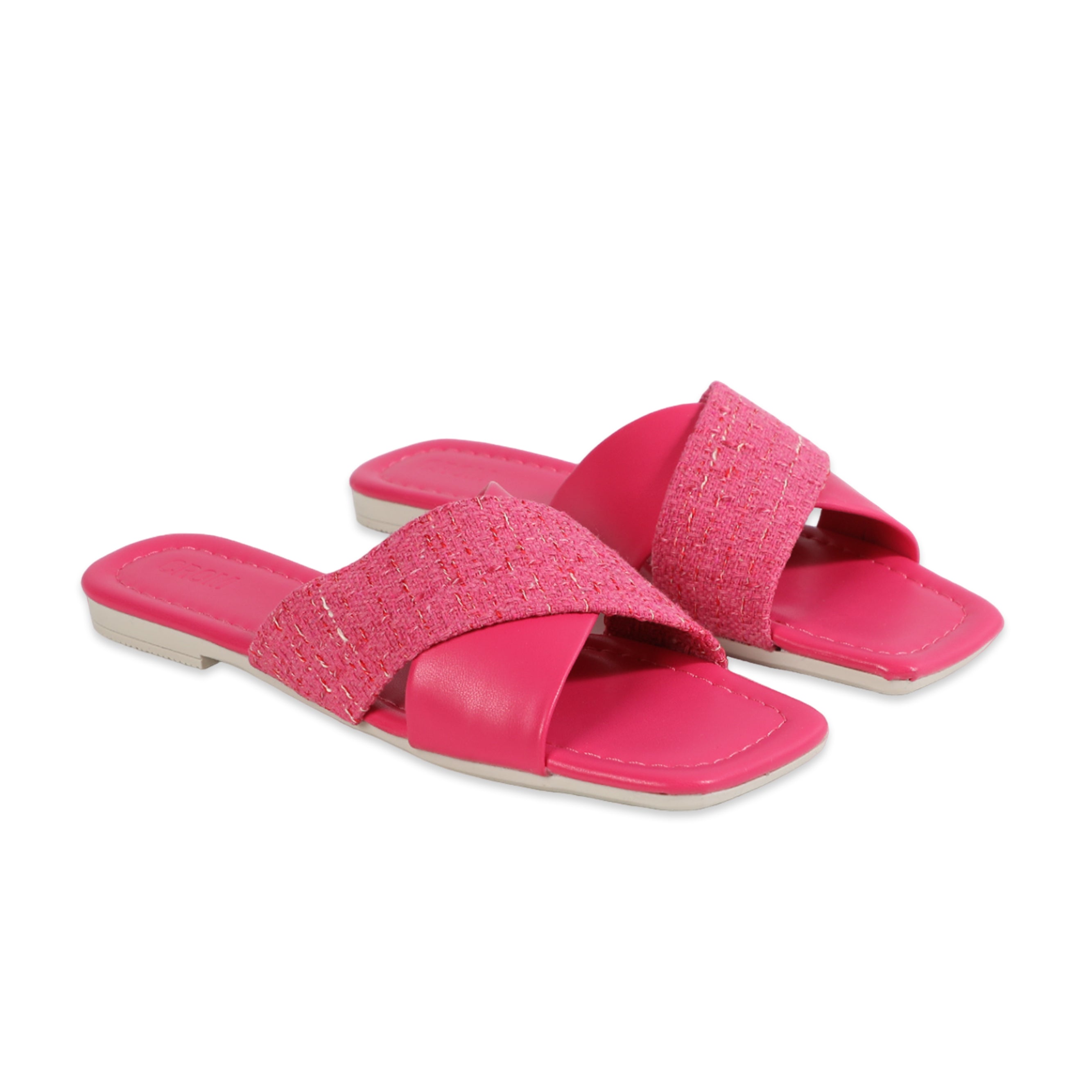 Women Summer Casual Fushia Slippers
