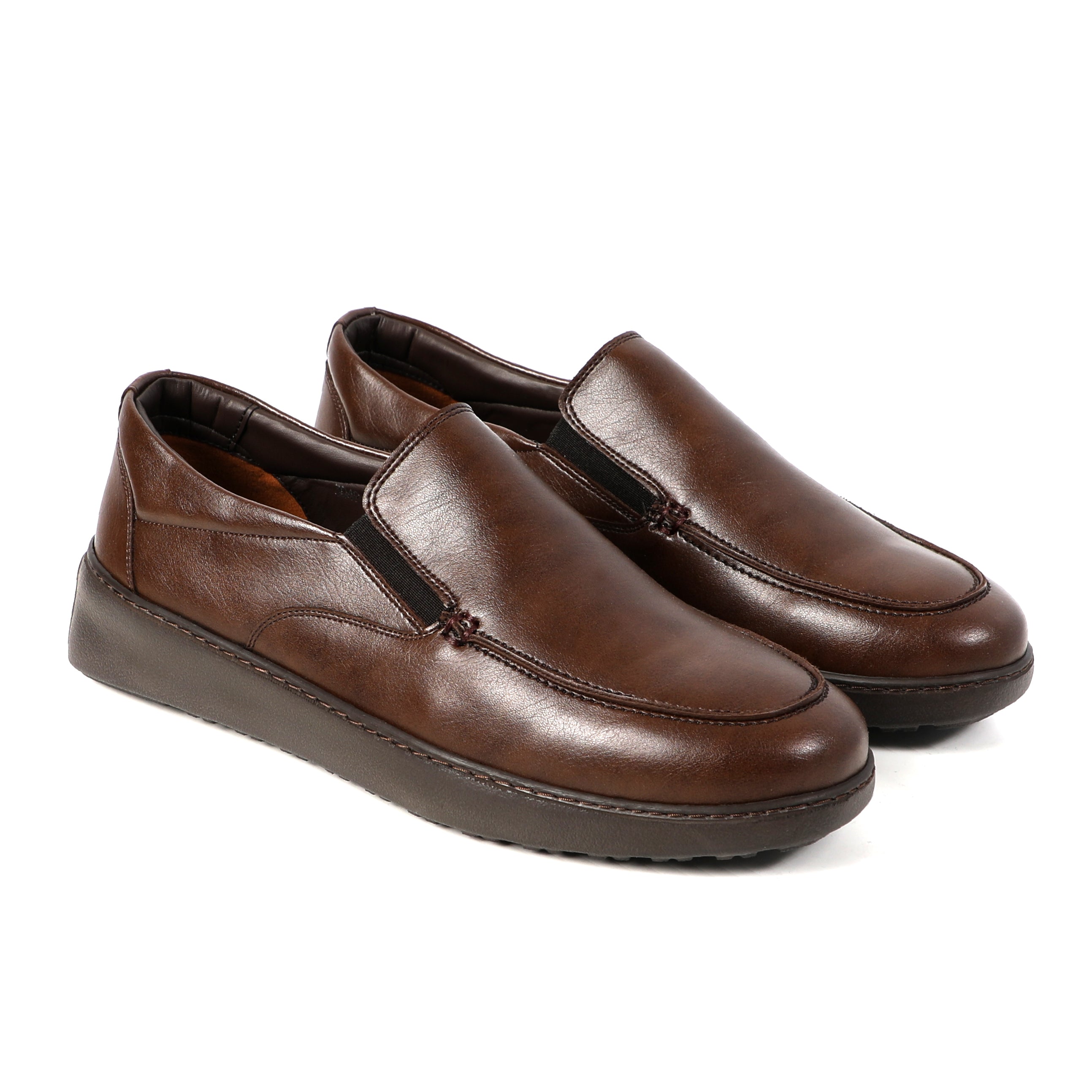 Men Brown Casual Moccasin Shoes