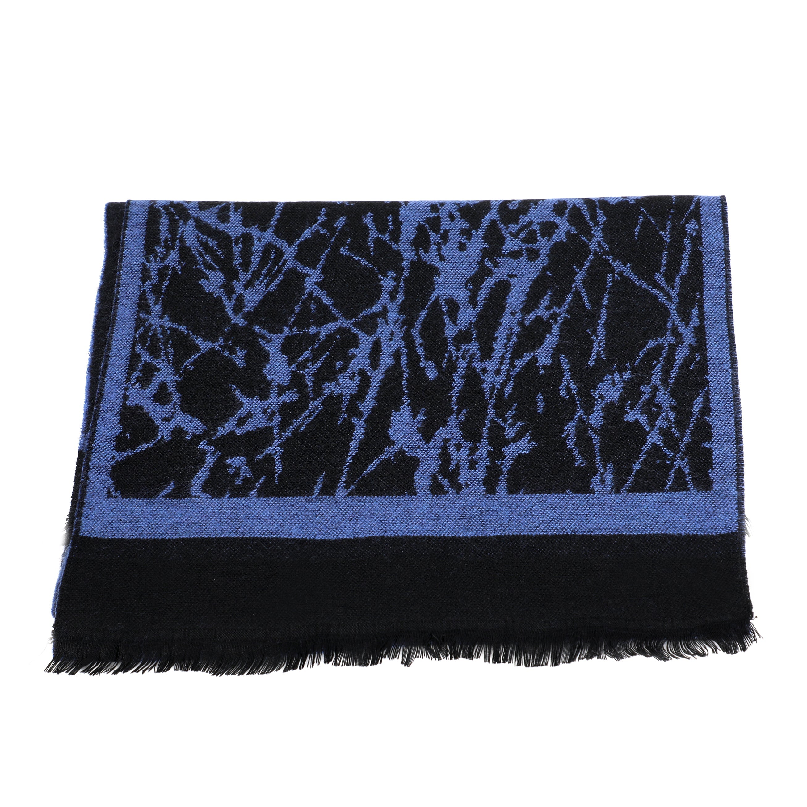Moustache's Blue Lined Patterned Scarf