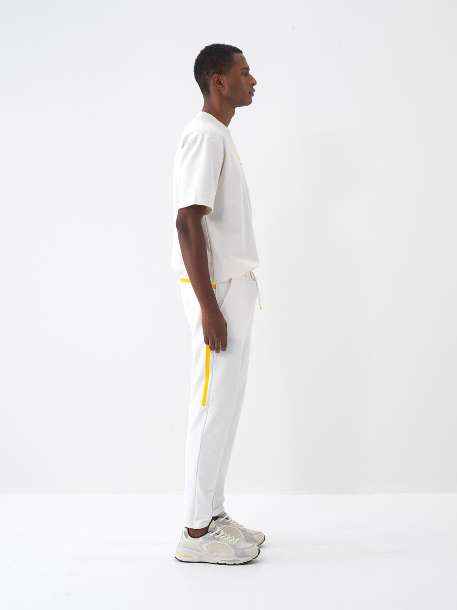 Xint Off White Pant With Elastic Waist